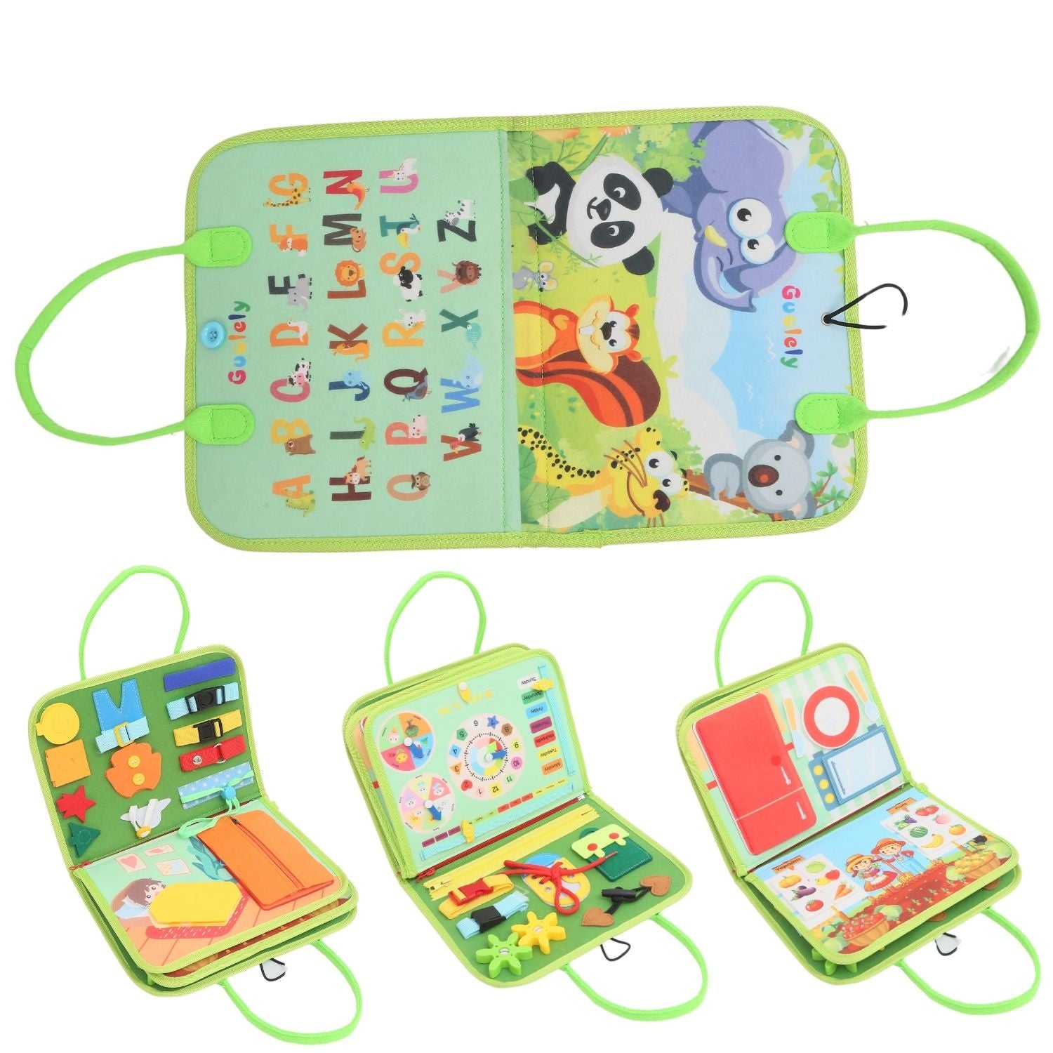GOMINIMO Kids Busy Board Learning Toys (Green)