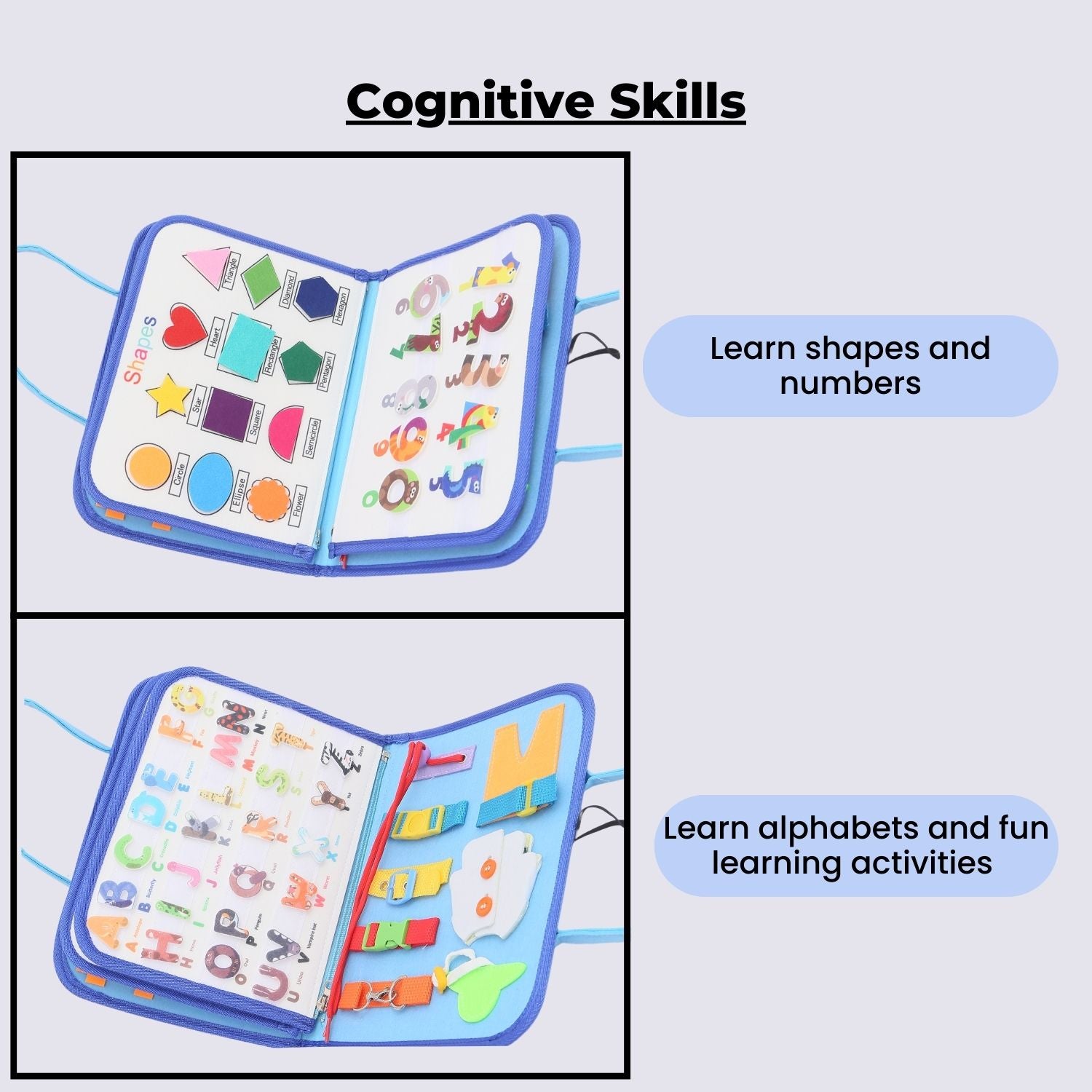 Portable Cognitive Busy Board with Drawing Set for Kids - GOMINIMO