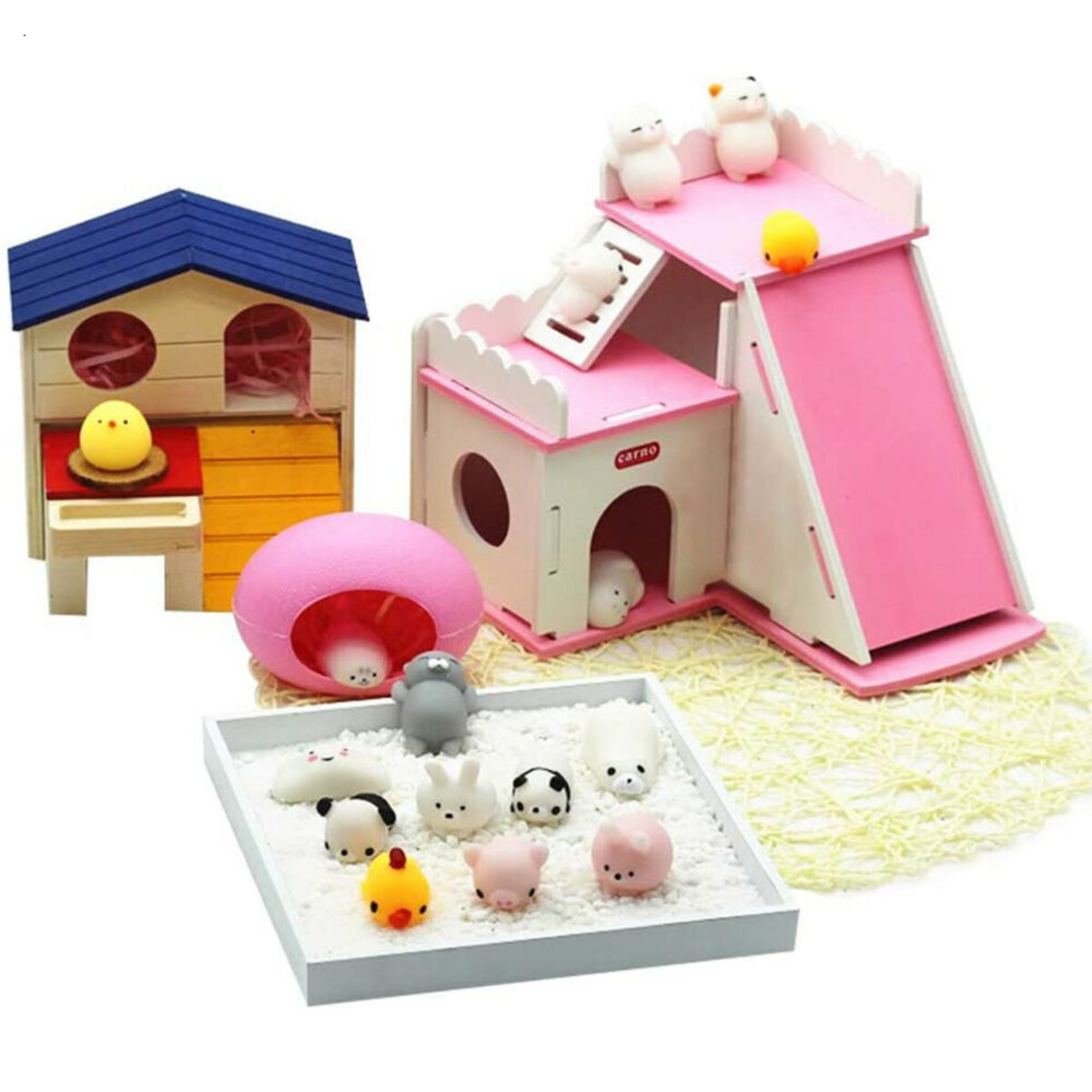 Multicolor Mochi Squishy Toy Set 64pcs with Storage Box - GOMINIMO