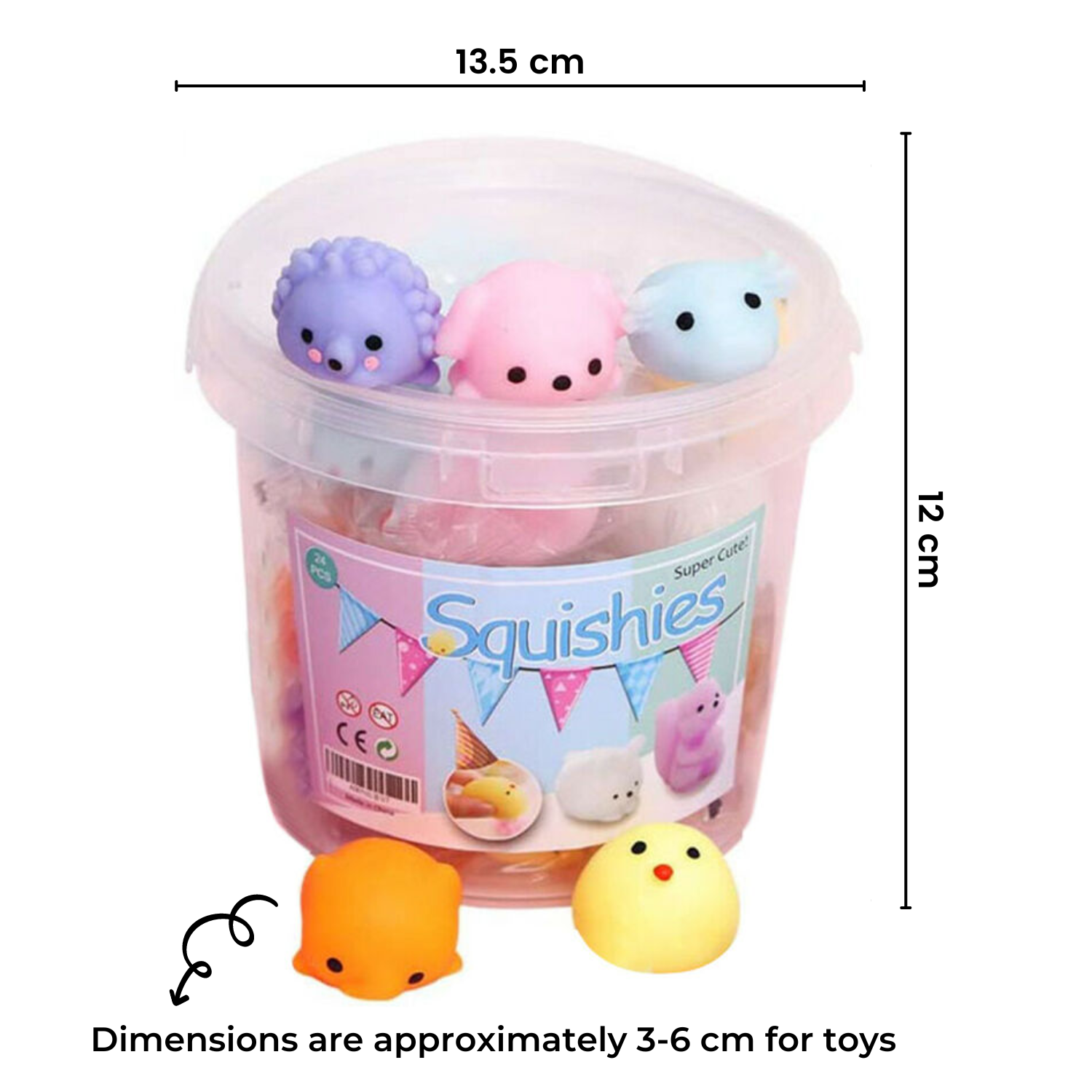 Multicolor Mochi Squishy Toy Set 64pcs with Storage Box - GOMINIMO