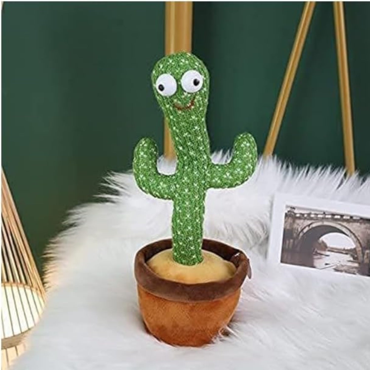 Musical Dancing Cactus Plush Toy with Voice Recorder - Gominimo