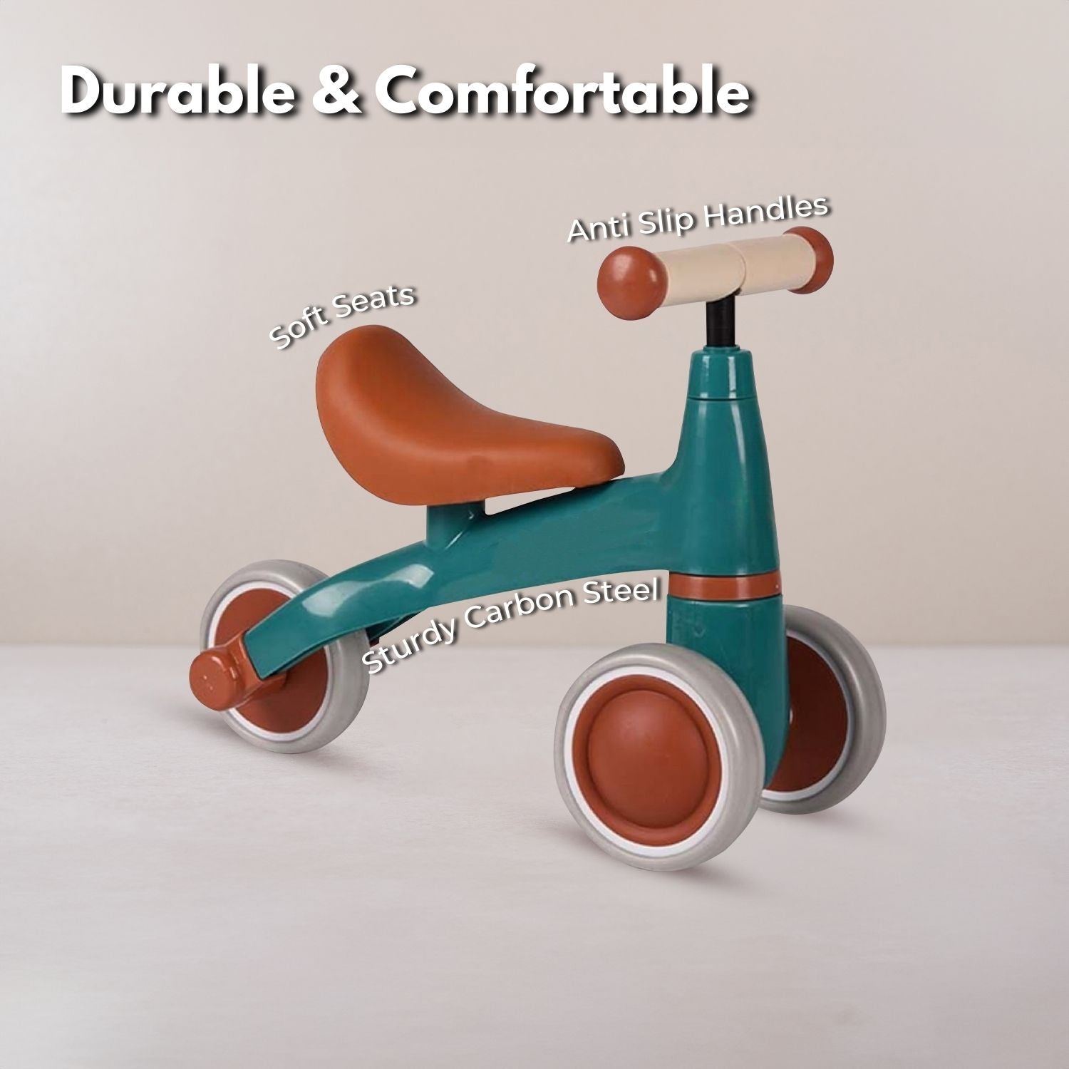 Durable 3-Wheel Baby Balance Bike, Anti-Slip, Easy Assembly - GOMINIMO