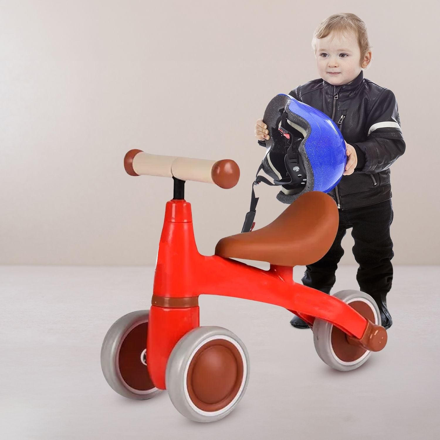 Red 3 Wheels Balance Bike, Anti-Slip, Durable | GOMINIMO