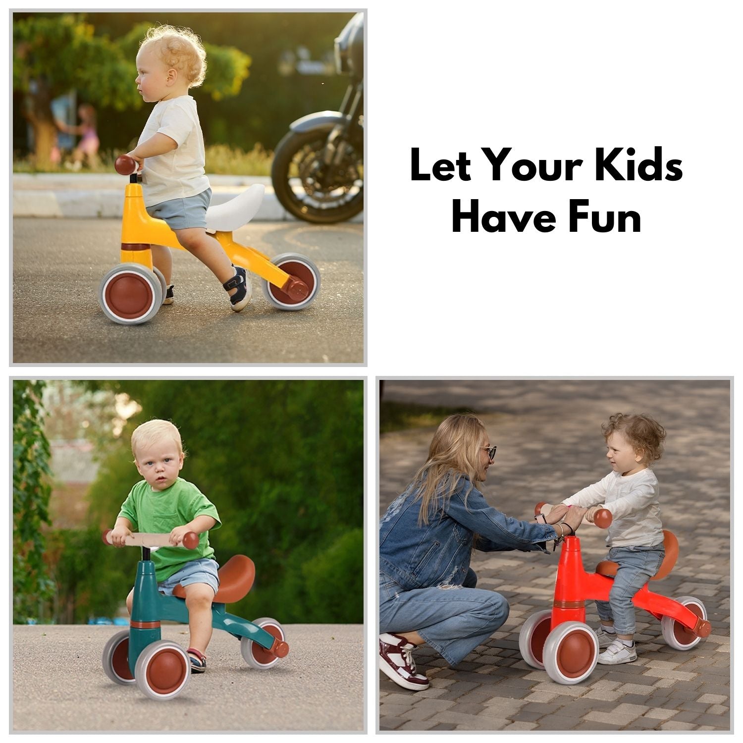 Red 3 Wheels Balance Bike, Anti-Slip, Durable | GOMINIMO