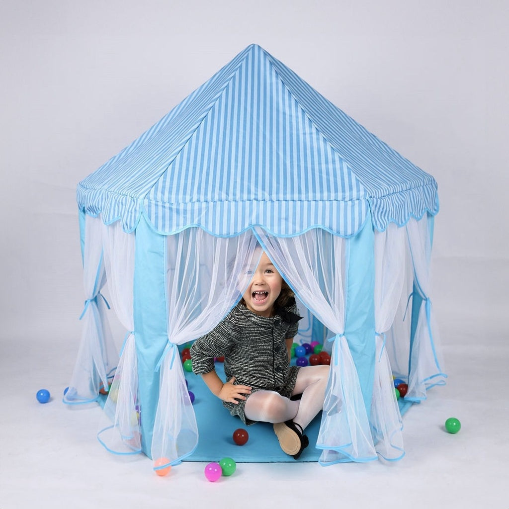 Hexagonal LED Kids Play Tent, Foldable with Mosquito Net, GOMINIMO