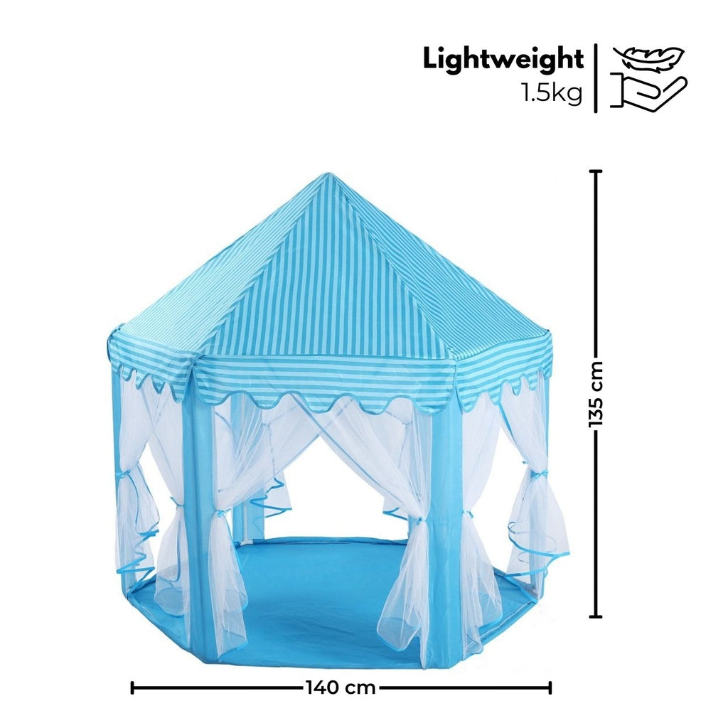 Hexagonal LED Kids Play Tent, Foldable with Mosquito Net, GOMINIMO