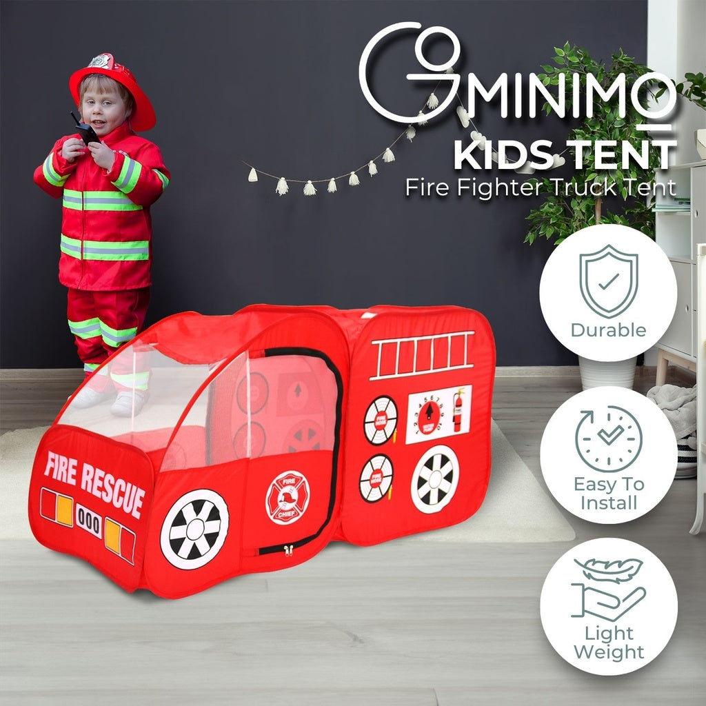 Foldable Kids Fire Truck Tent, Spacious & Durable – Gominimo