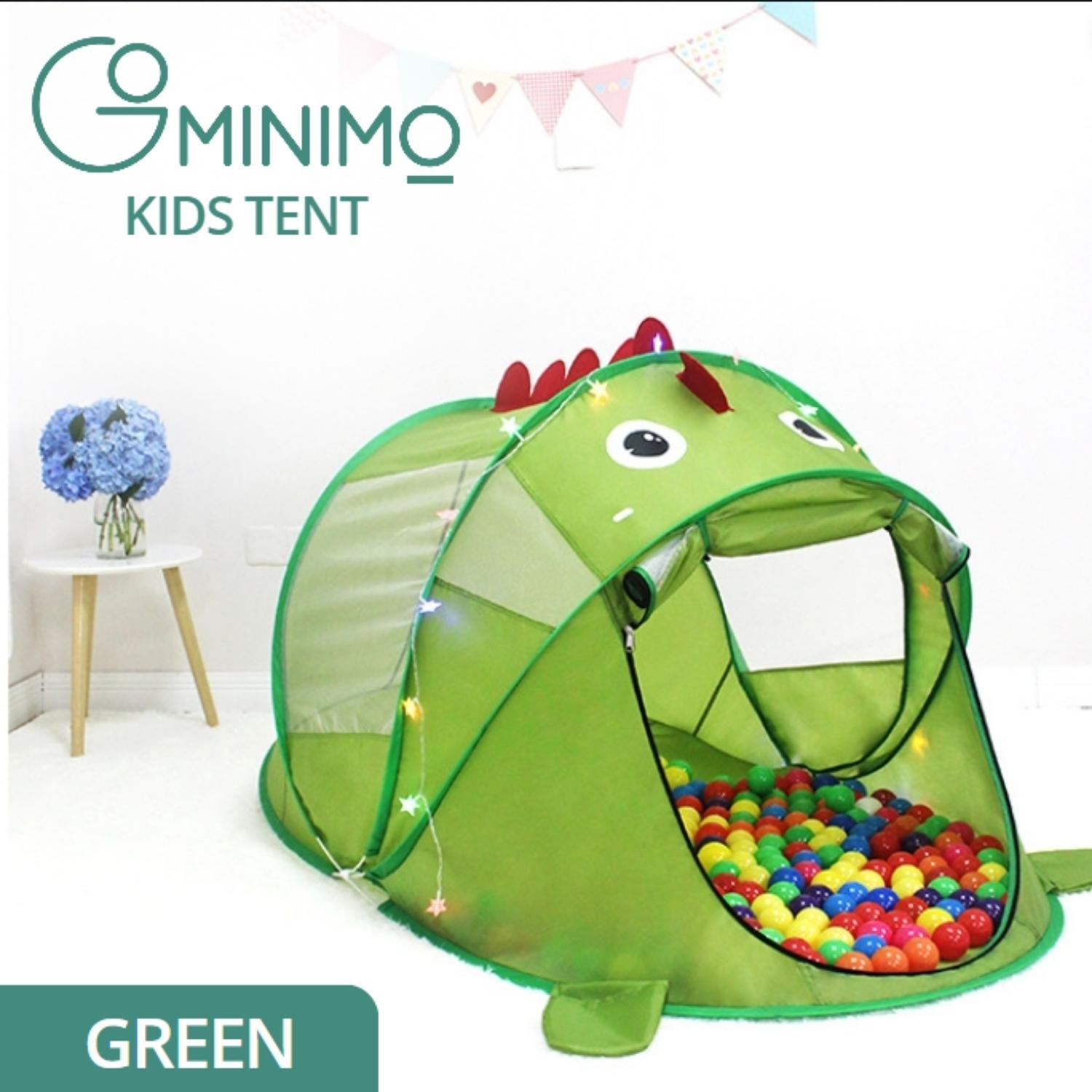 GOMINIMO Kids Dinosaur Pop-up Tent (Green)
