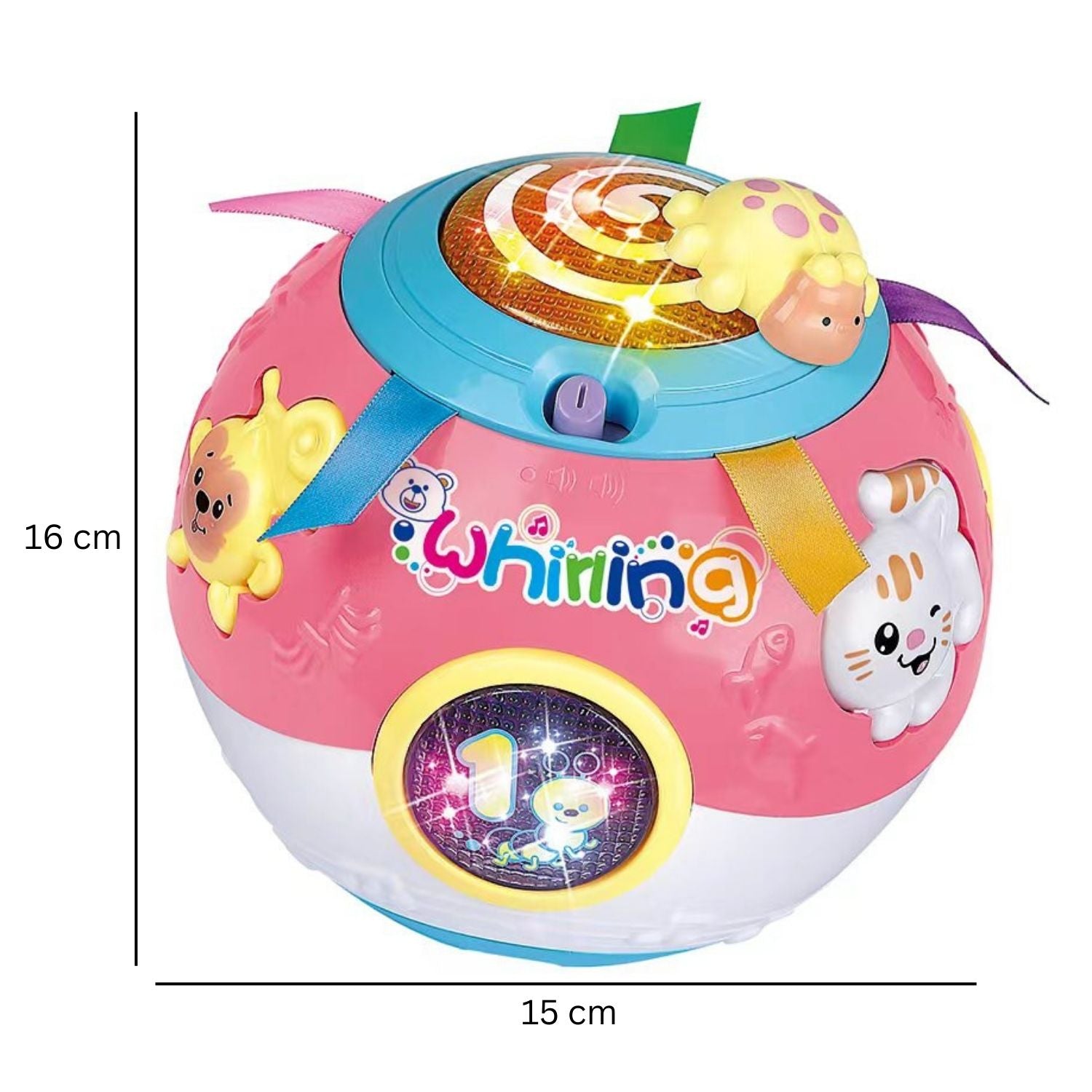 Flashing Lights & Music Rotating Kids Crawl Ball - Gominimo