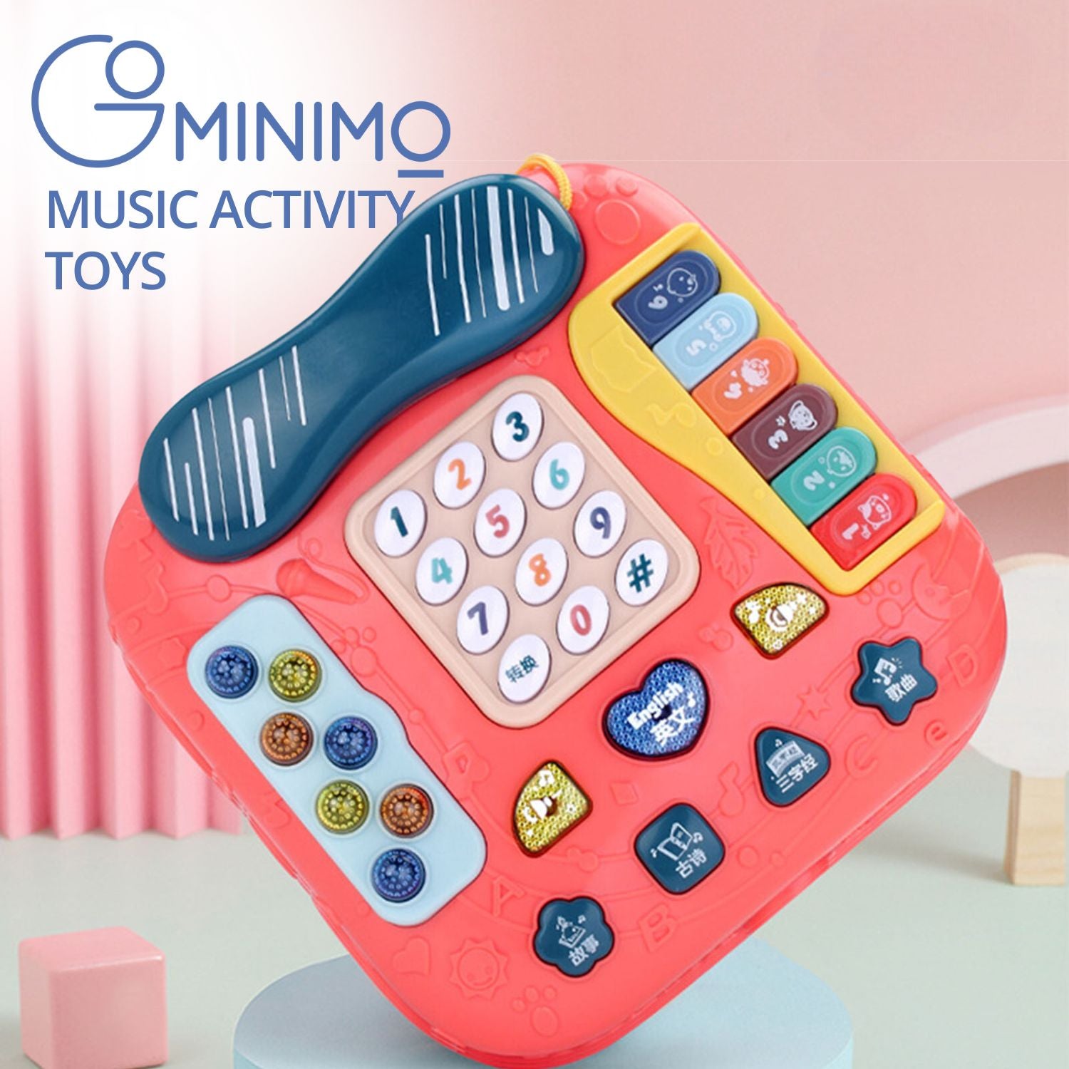 Interactive Learning Kids Toy Telephone Vehicle, Safe Design - Gominimo