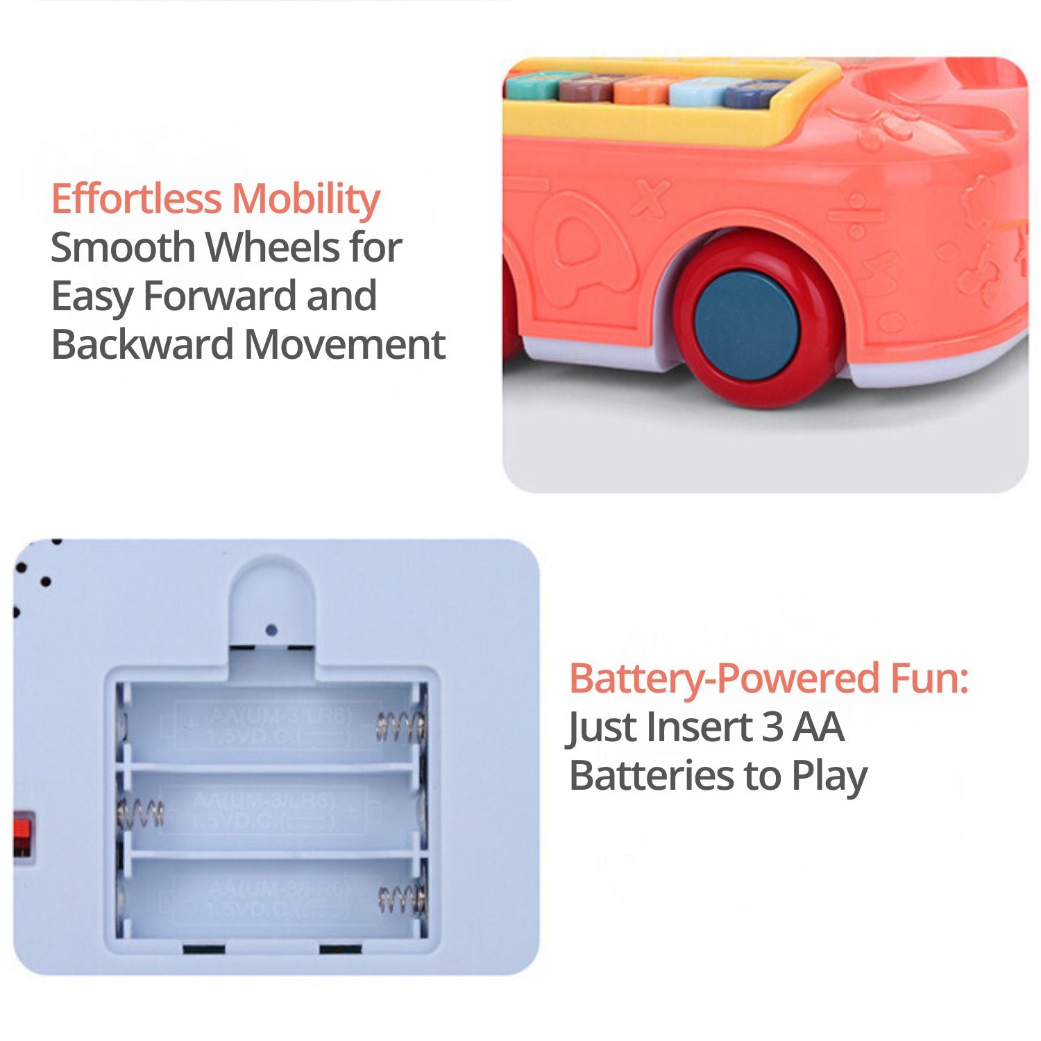 Interactive Learning Kids Toy Telephone Vehicle, Safe Design - Gominimo