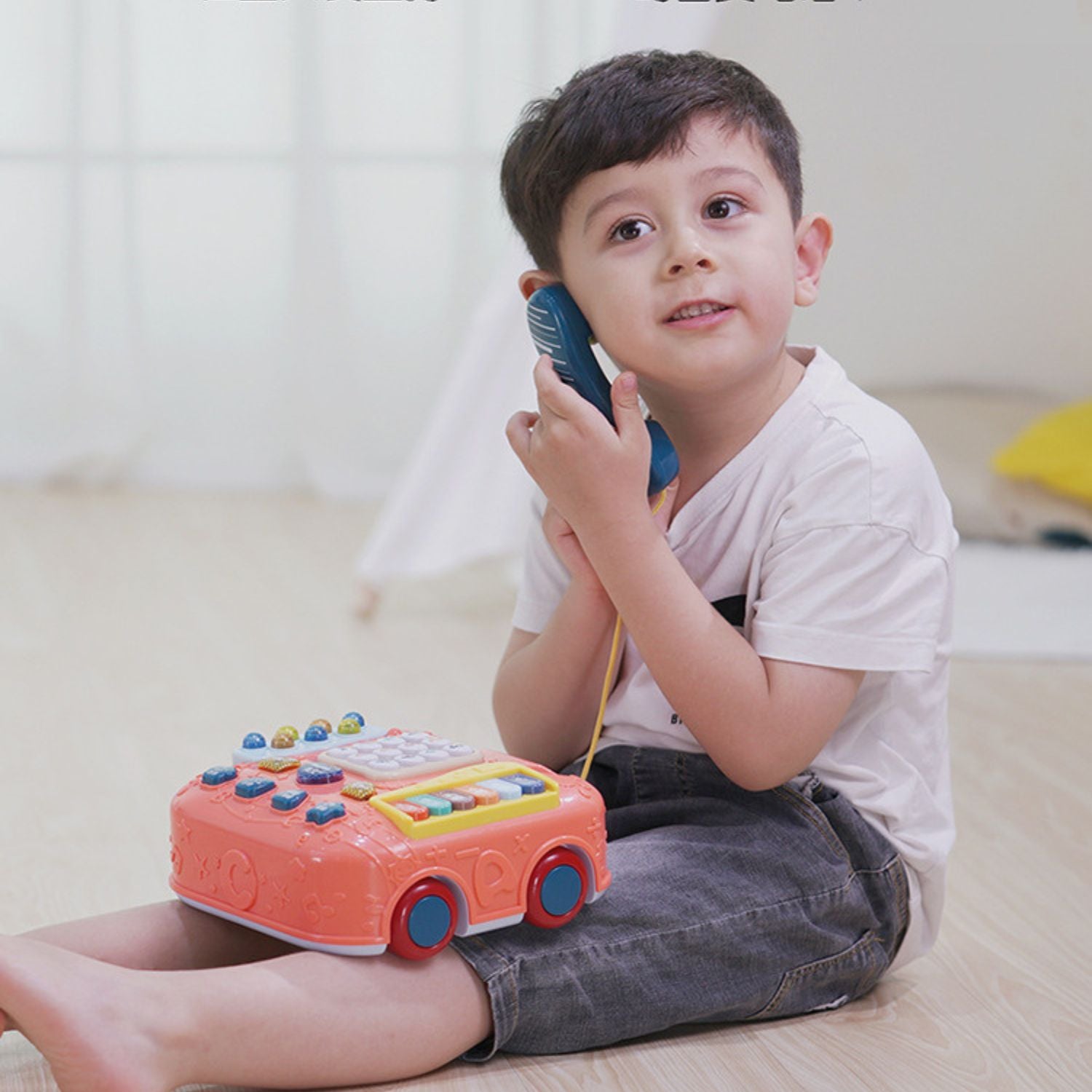 Interactive Learning Kids Toy Telephone Vehicle, Safe Design - Gominimo