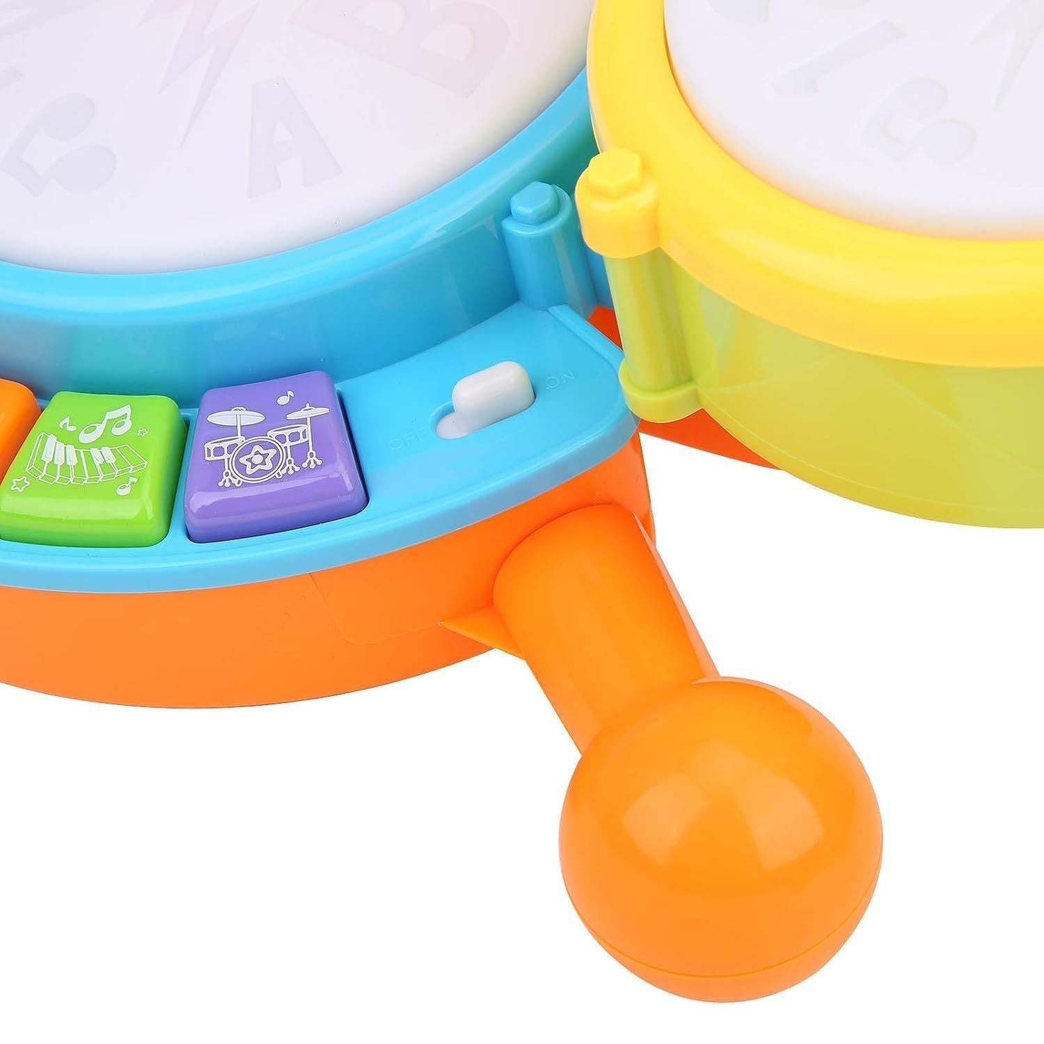 Multicolor Kids Musical Drum Set with Mic, Safe Sound - Gominimo