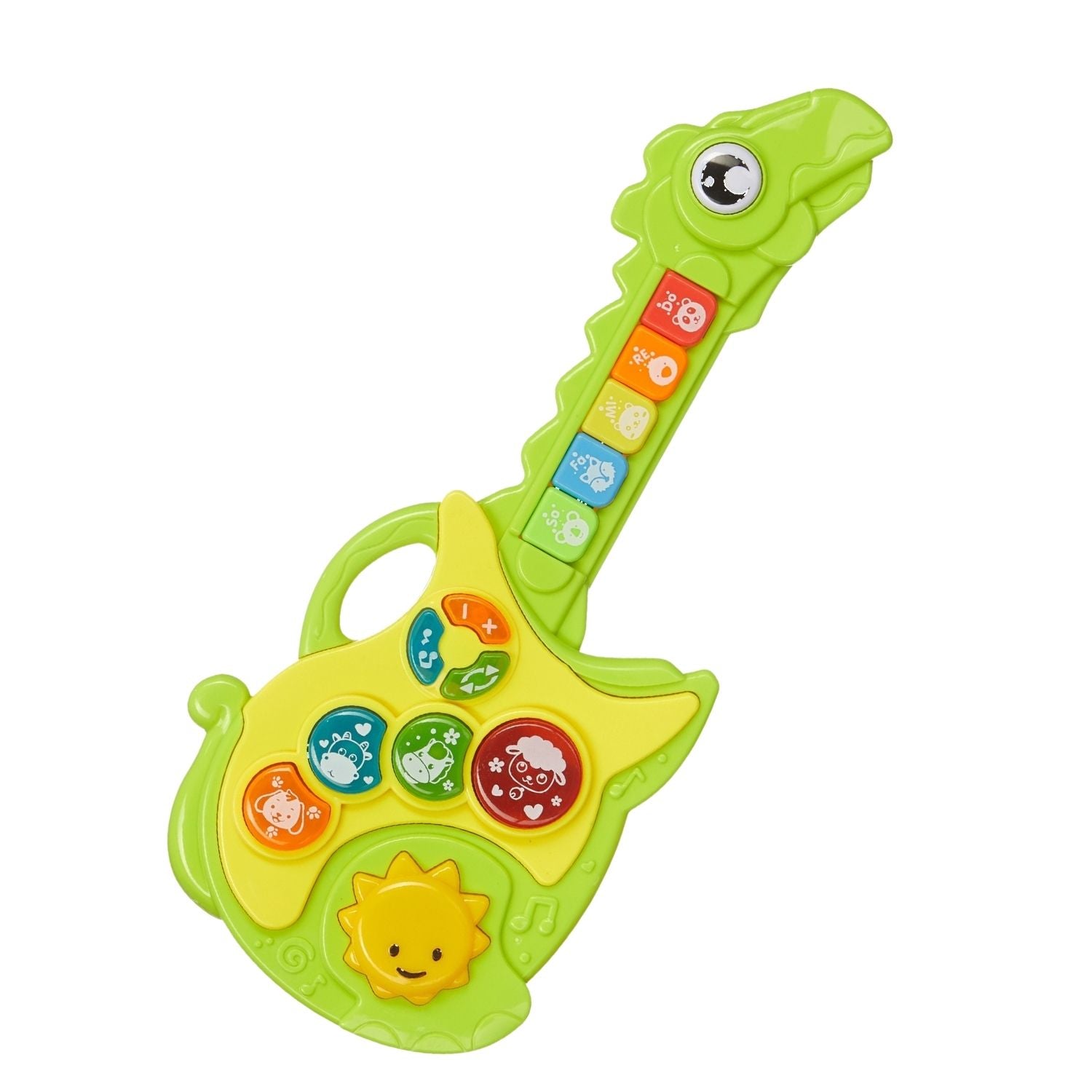 Green Dinosaur Kids Musical Guitar with Animal Sounds