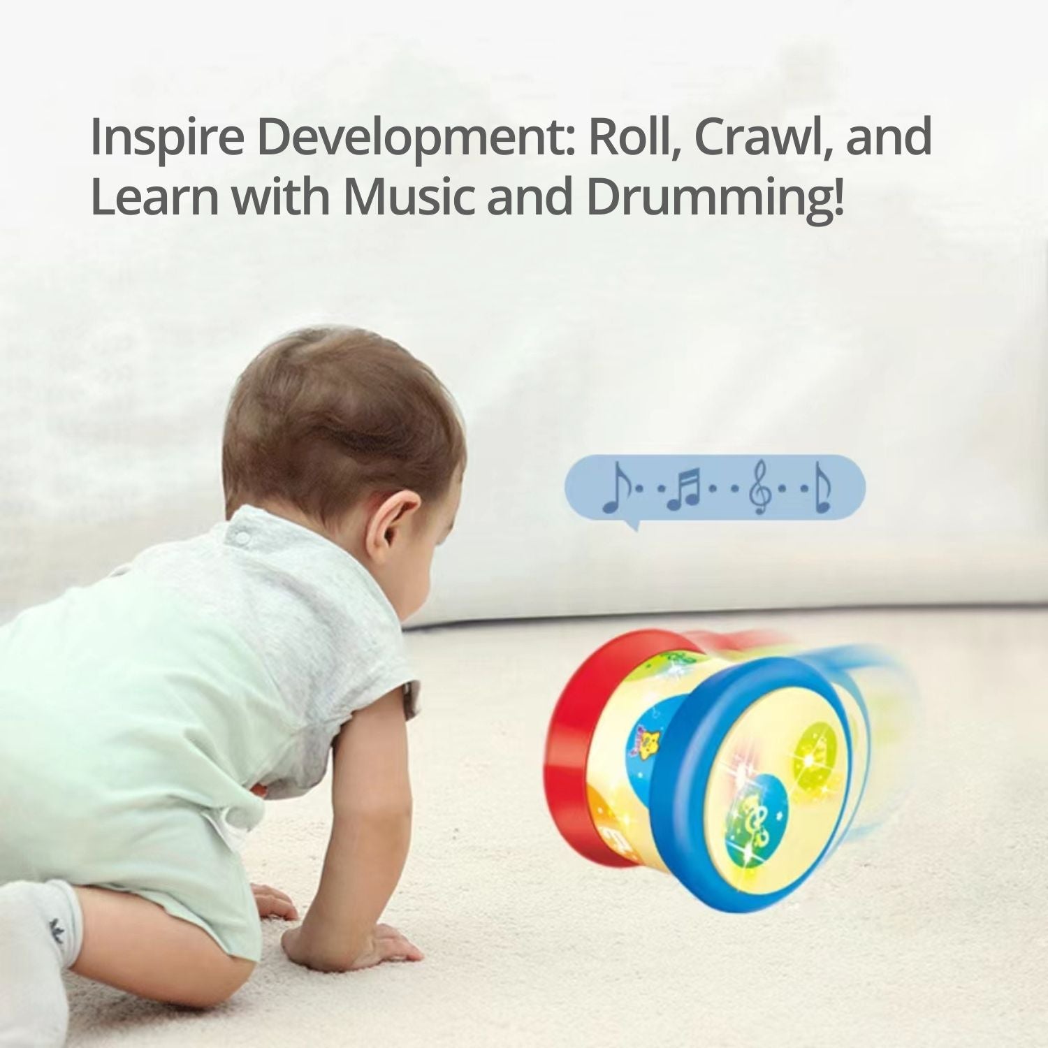 Interactive Music Lights Kids Drum Toy, Educational Musical Instrument - GOMINIMO