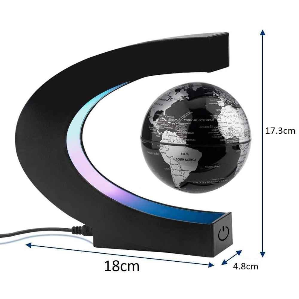 LED Magnetic Levitation Floating Globe, 3.5" with Day/Night Mode