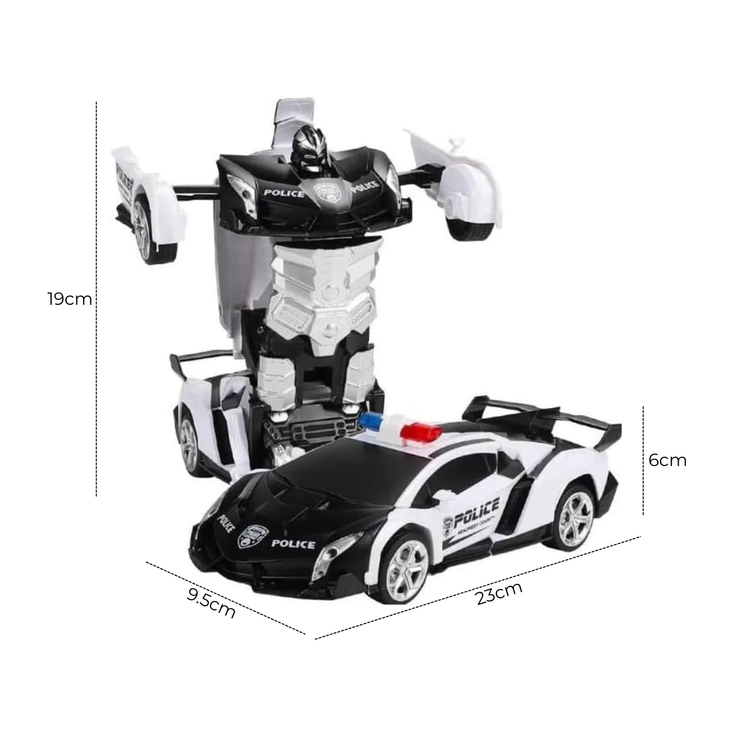 Remote Control Transforming Car Robot, 30m Range, ABS Plastic - Gominimo