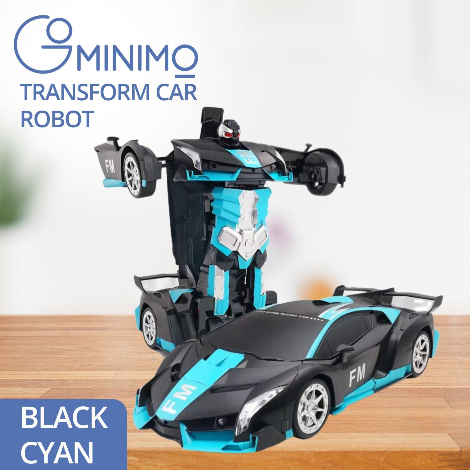 Remote Control Transform Car Robot, 360° Drifting, ABS Plastic - Gominimo