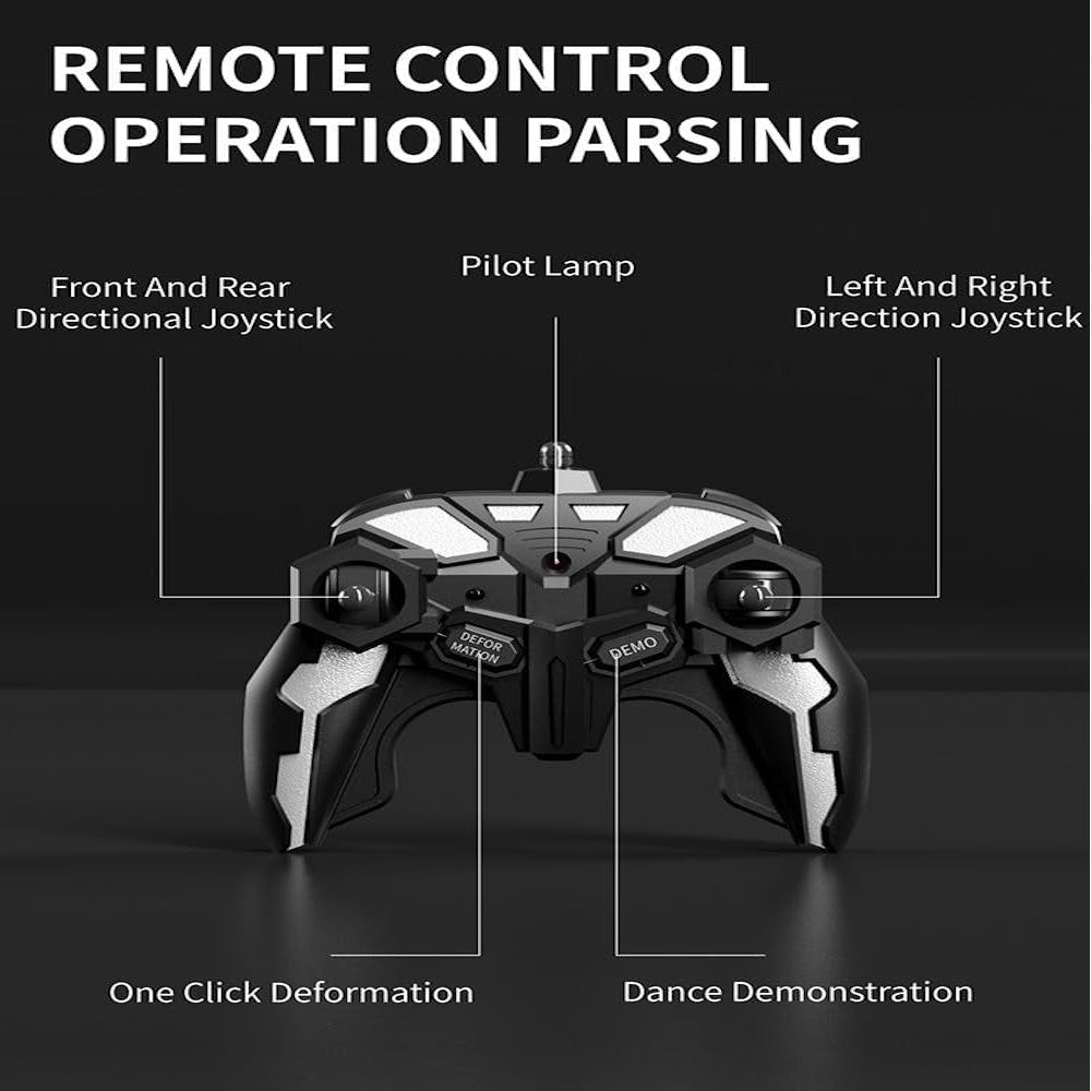 Remote Control Transform Car Robot, 360° Drifting, ABS Plastic - Gominimo