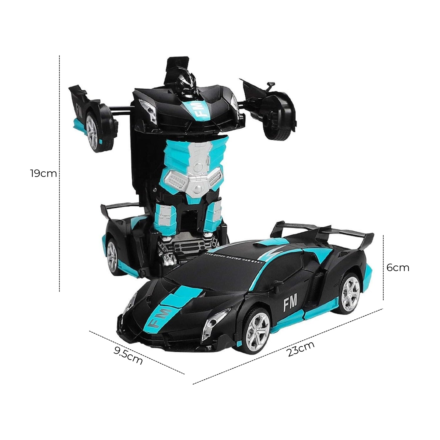 Remote Control Transform Car Robot, 360° Drifting, ABS Plastic - Gominimo