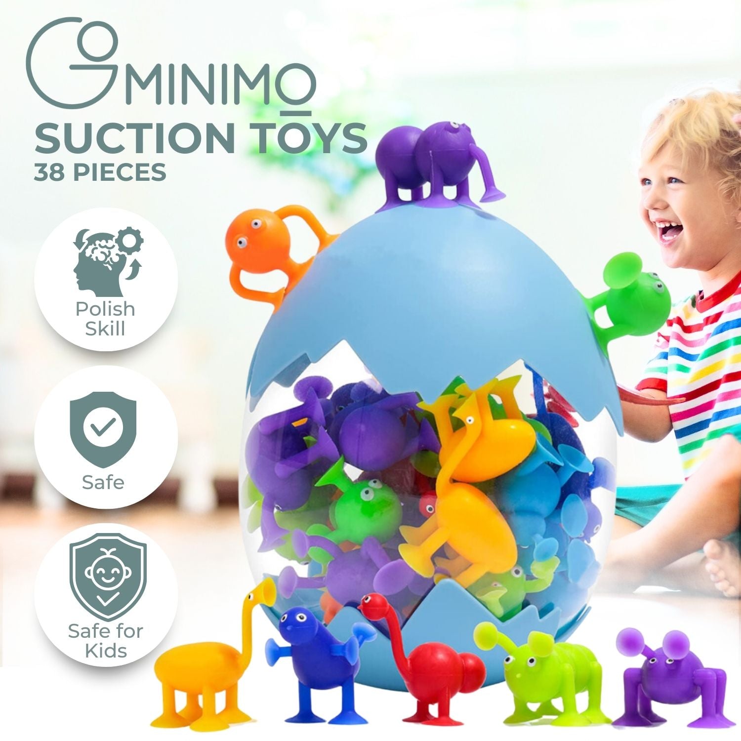 GOMINIMO 38 Pcs Suction Cup Toys