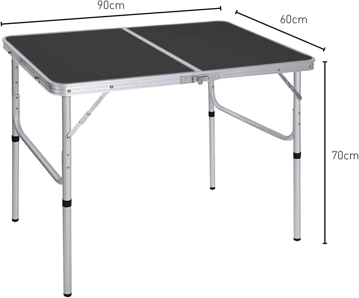 KILIROO Camping Table 90cm Black