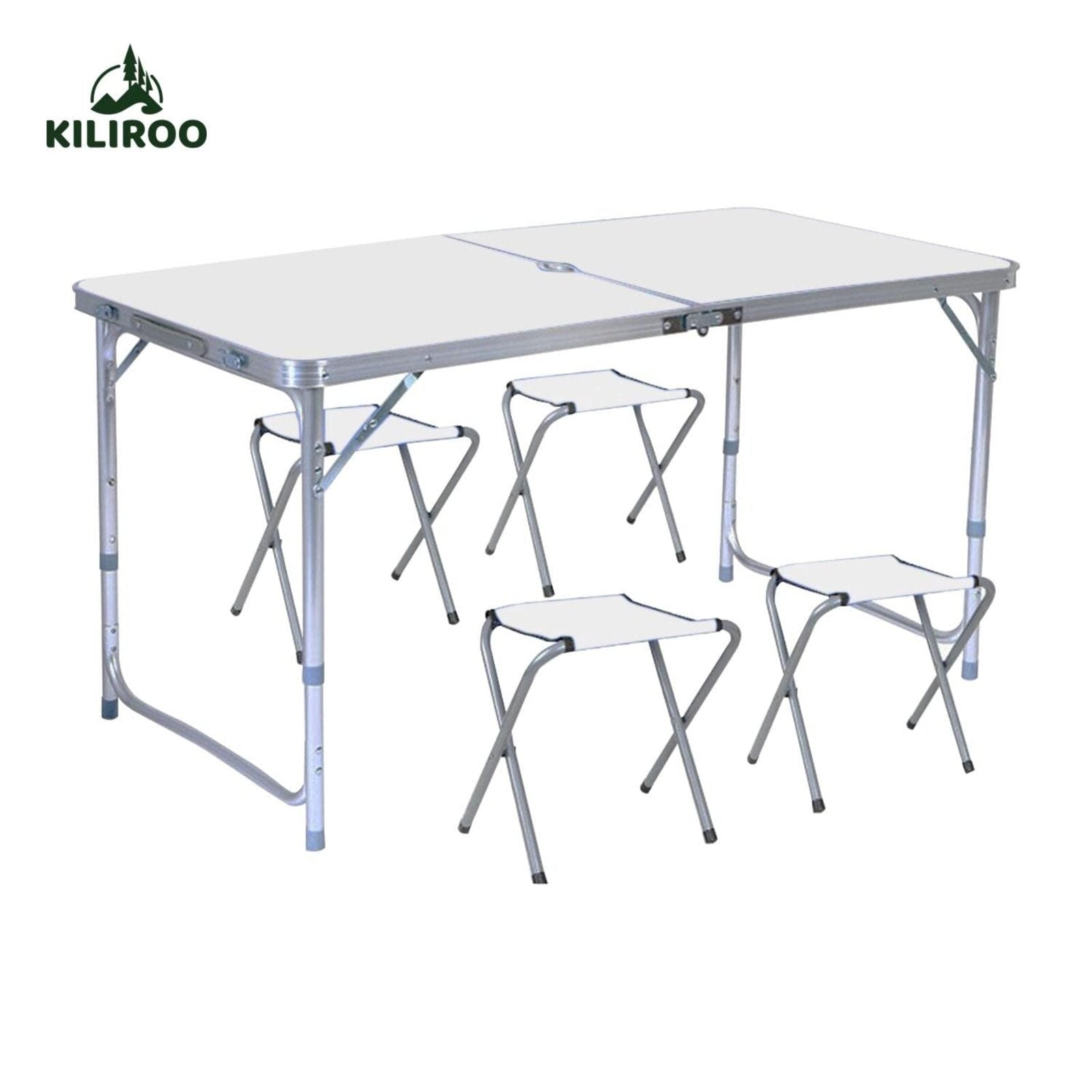 KILIROO Camping Table 120cm Silver (With 4 Chair)