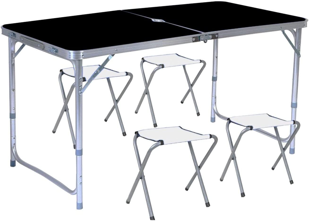 KILIROO Camping Table 120cm Black (With 4 Chair)