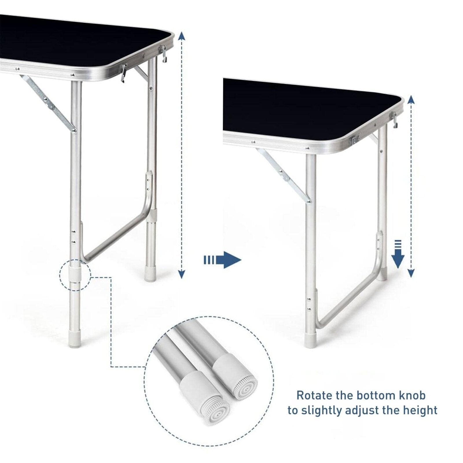 Lightweight Foldable Aluminium Camping Table 120cm - KILIROO