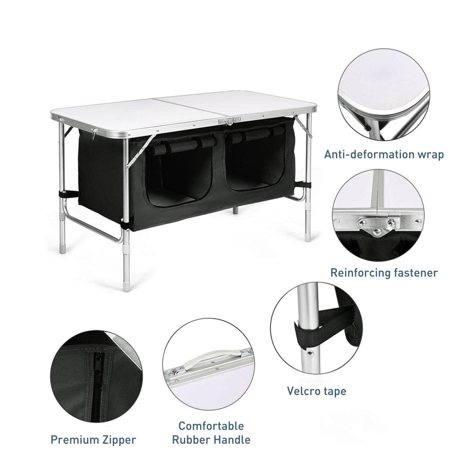 Lightweight Foldable Aluminium Camping Table 120cm - KILIROO