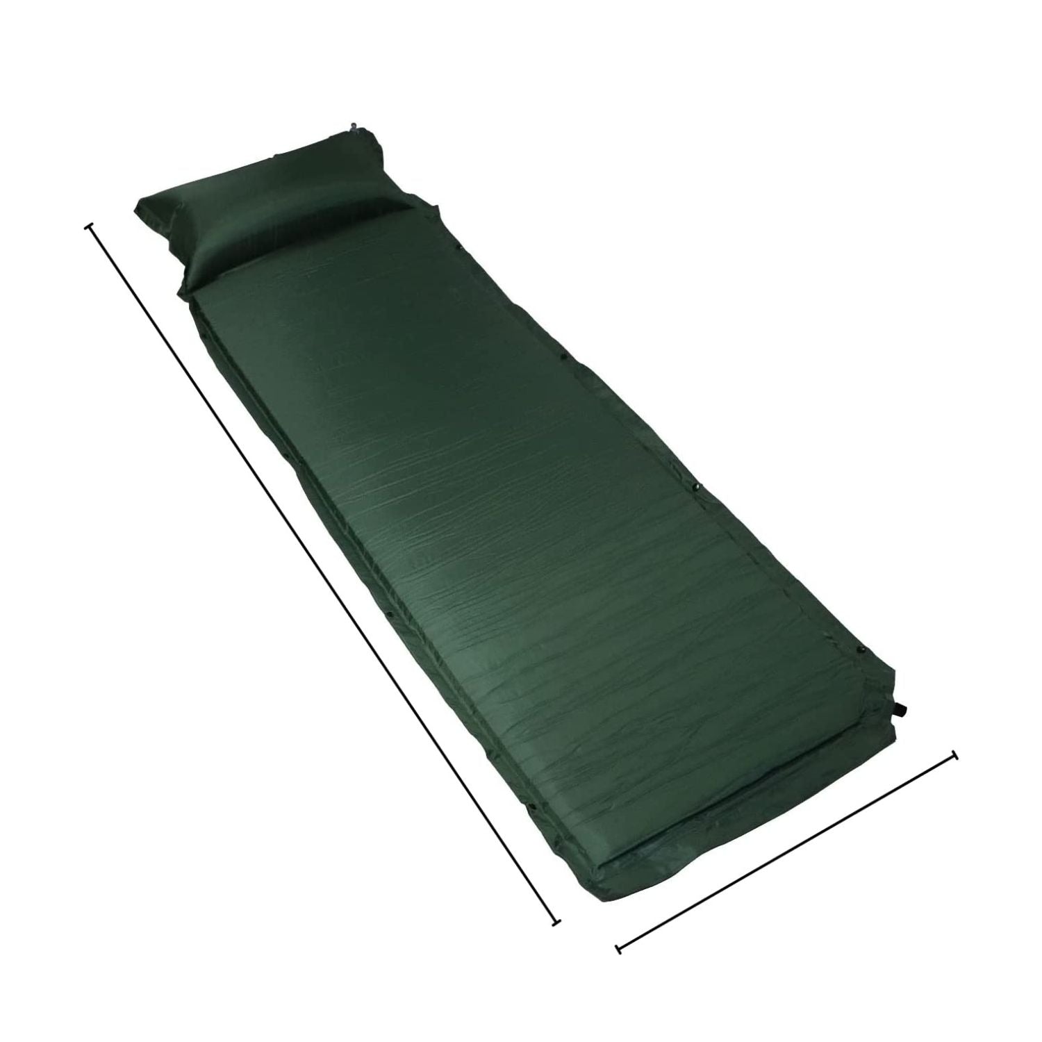 KILIROO Inflating Camping Mat with Pillow - Army Green