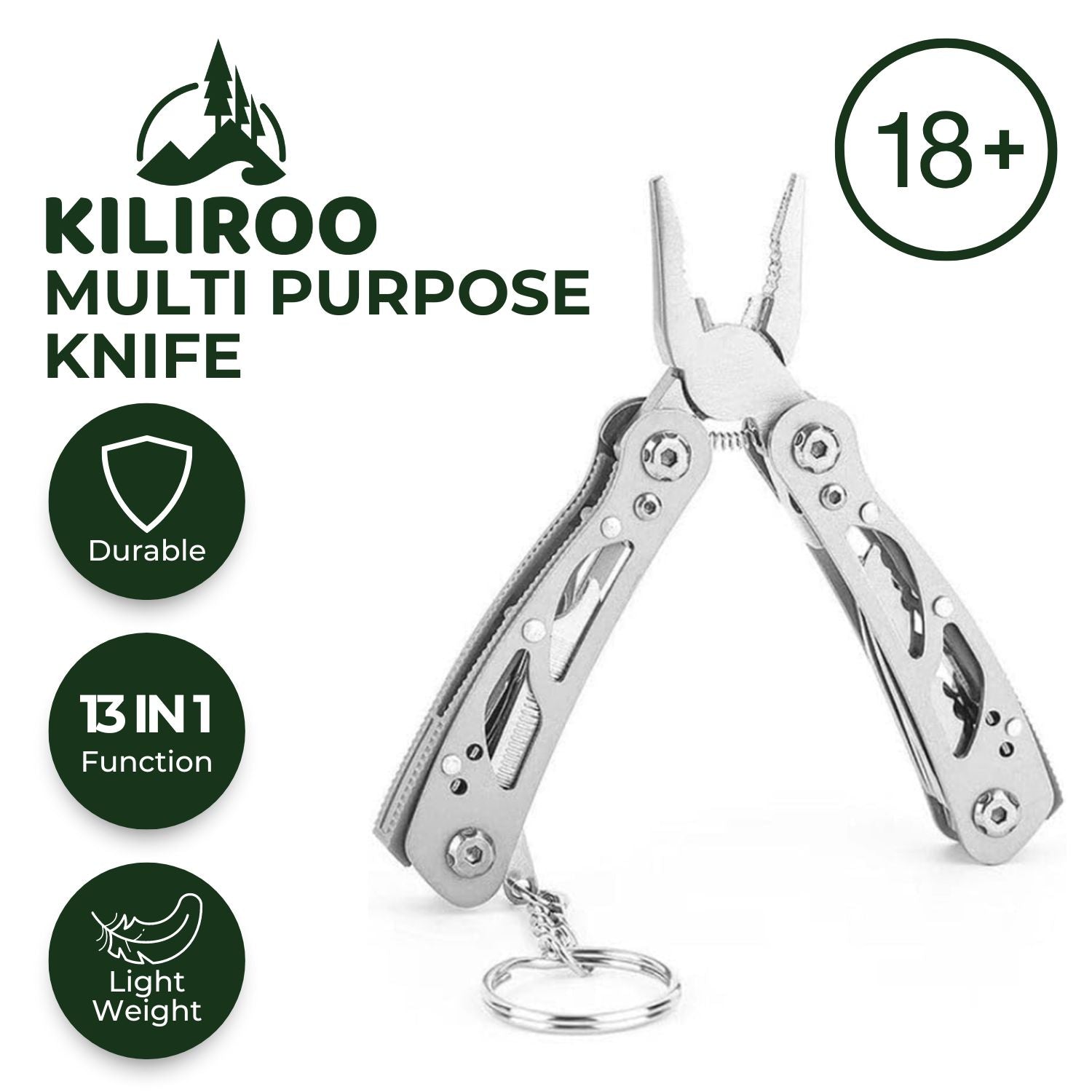 KILIROO Multi Purpose Knife - Silver