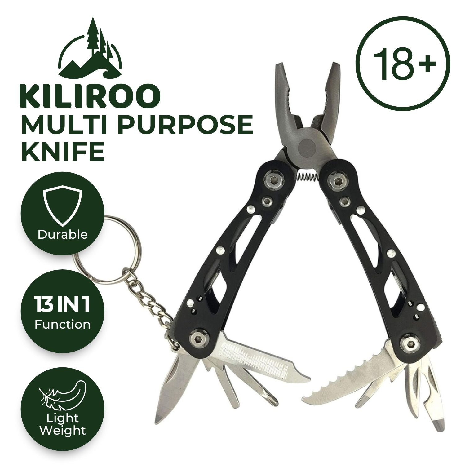 KILIROO Multi Purpose Knife - Black