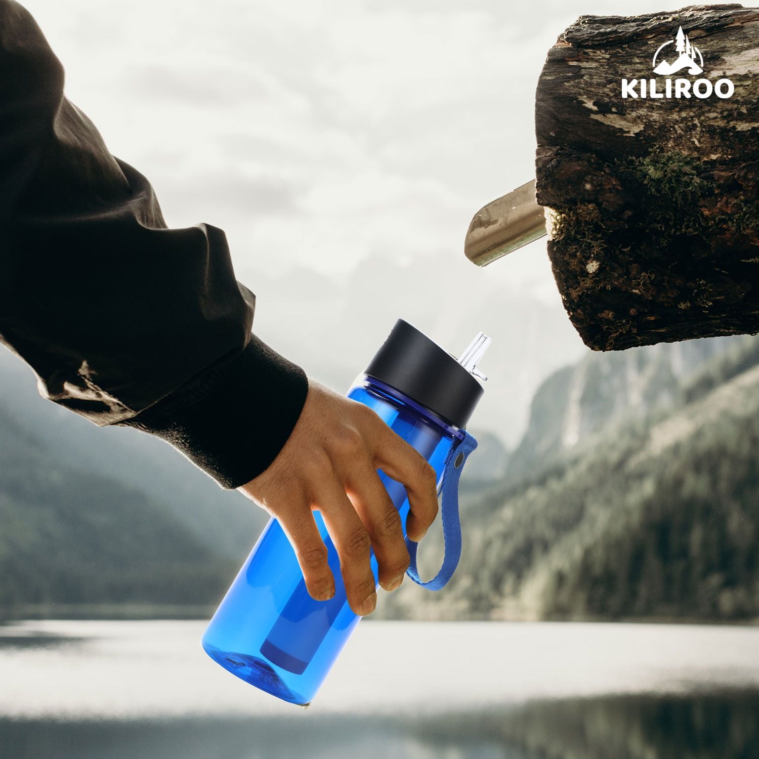 Ultralight Long-Lasting Water Filter Bottle 550ML, Kiliroo