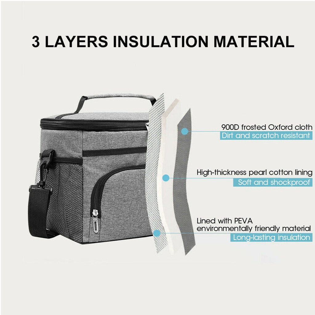 Waterproof Foldable Cooler Bag with Extra Pockets, 15L