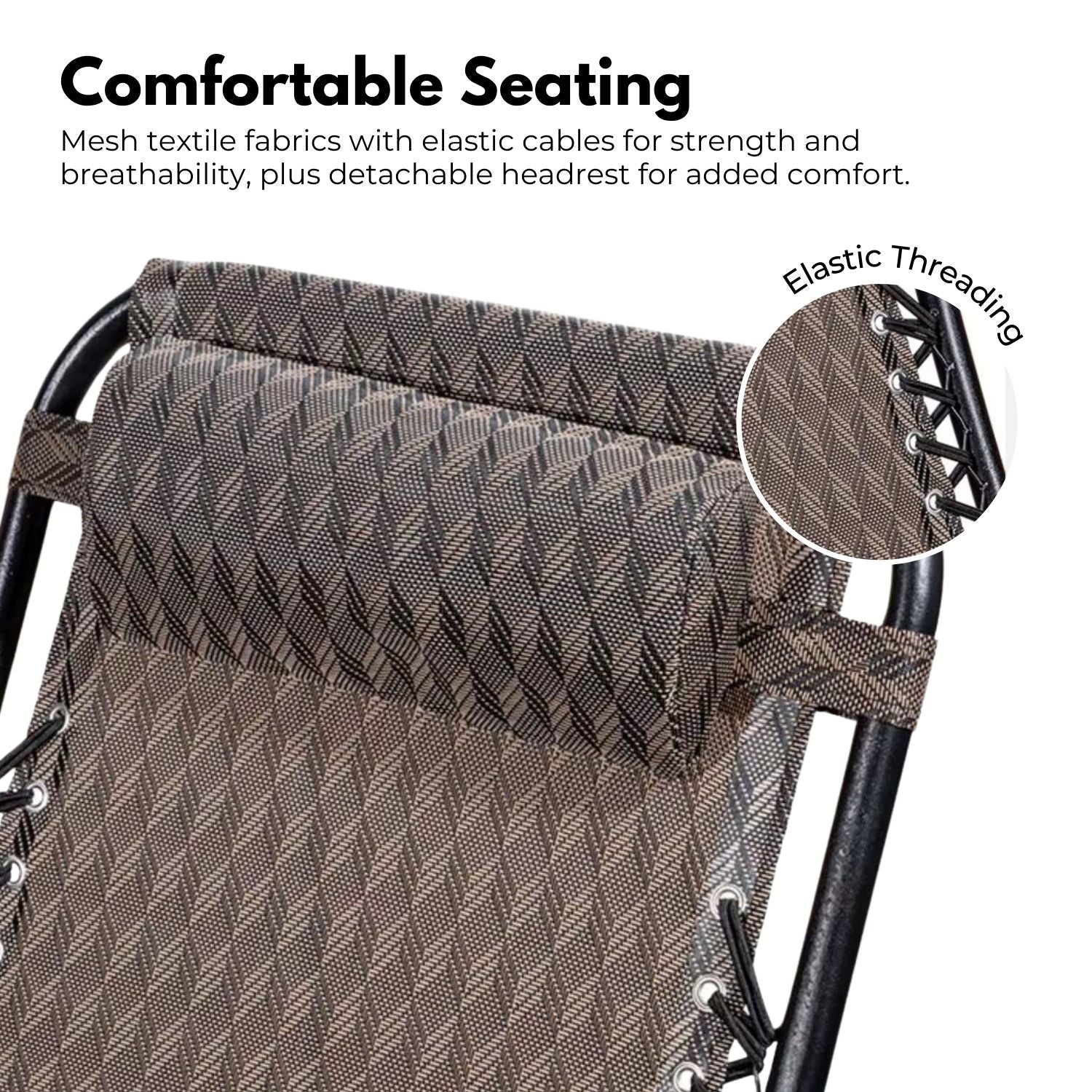 Adjustable Reclining Camping Chair, Breathable Mesh, Foldable | KILIROO