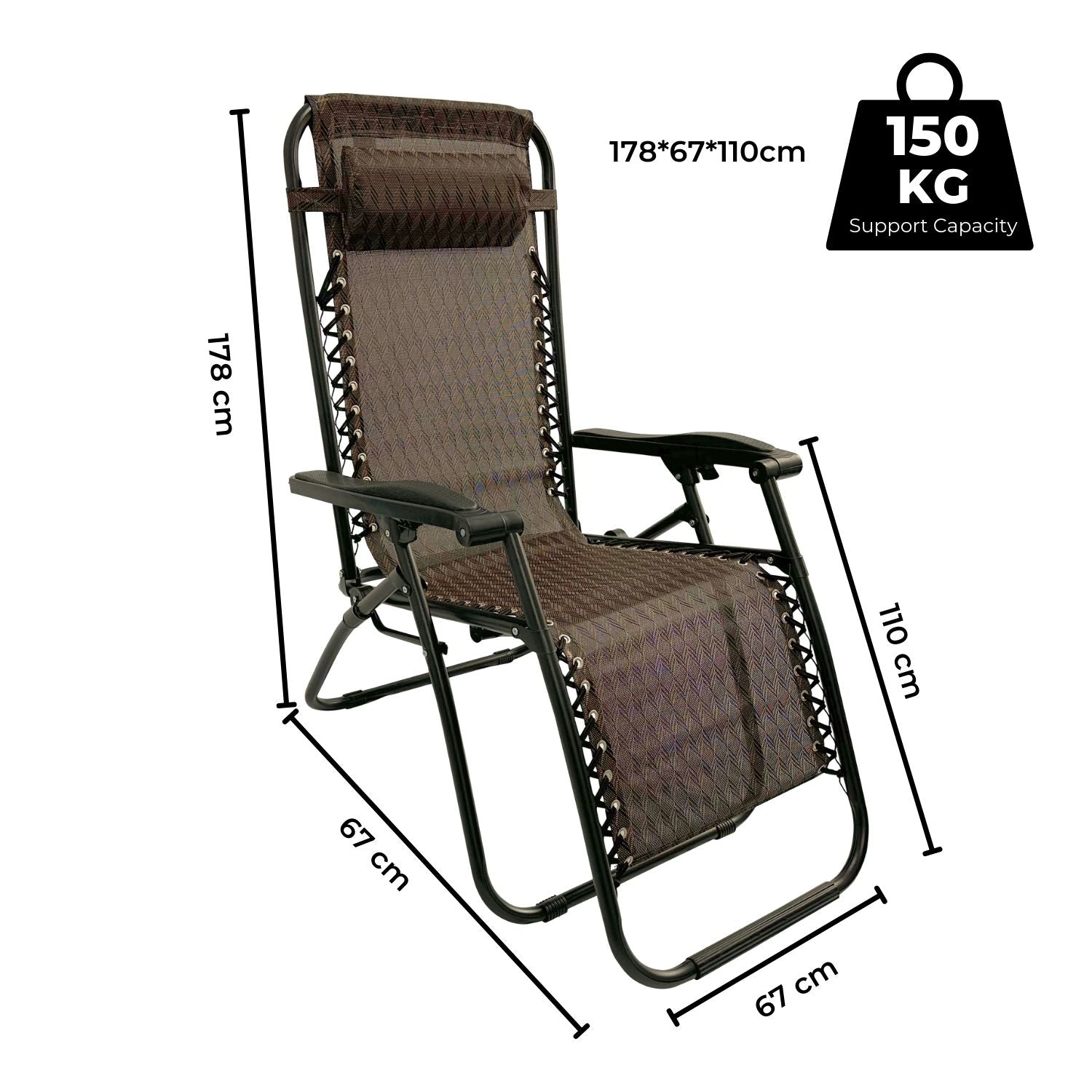 Adjustable Reclining Camping Chair, Breathable Mesh, Foldable | KILIROO