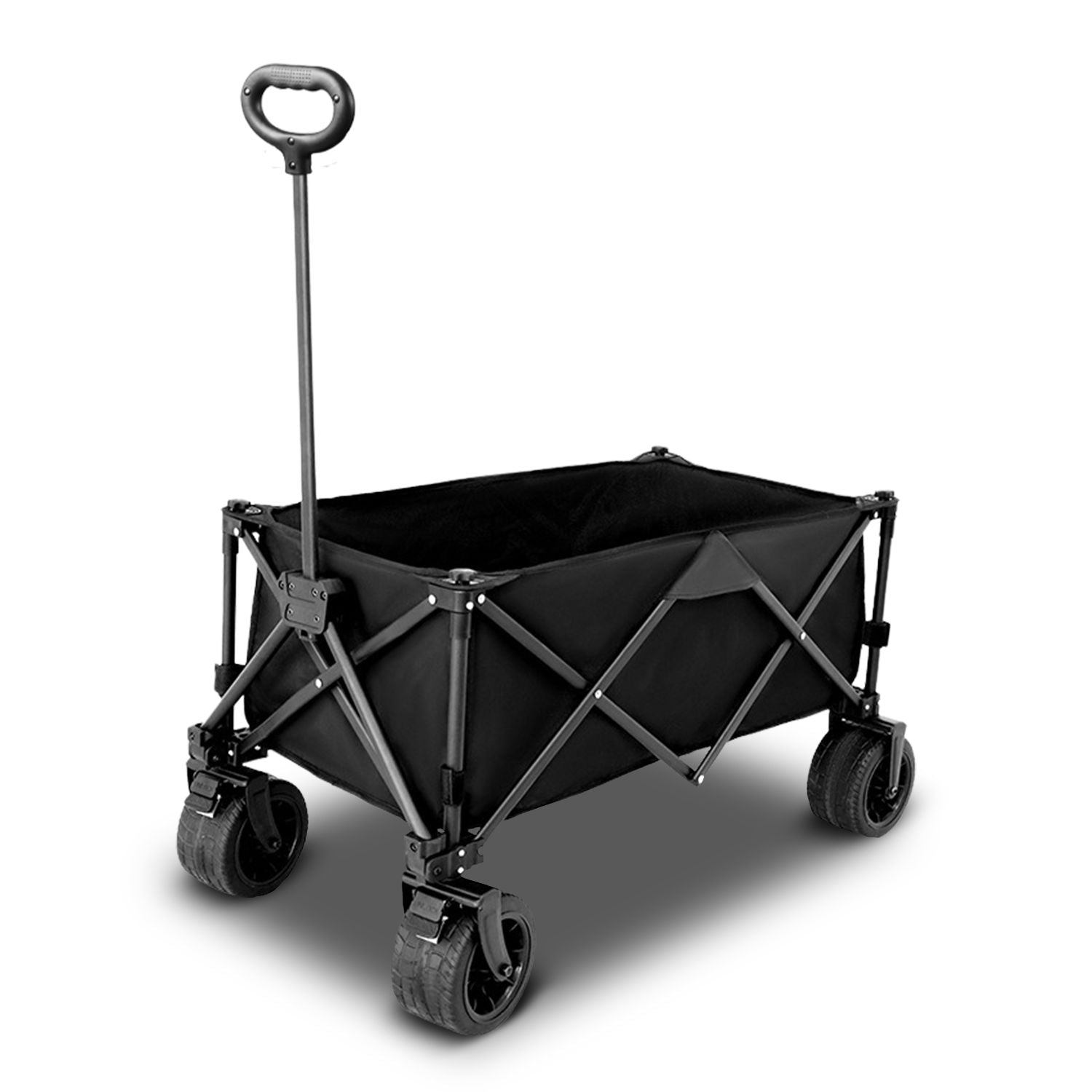 KILIROO Folding Wagon Trolley Cart (Black)