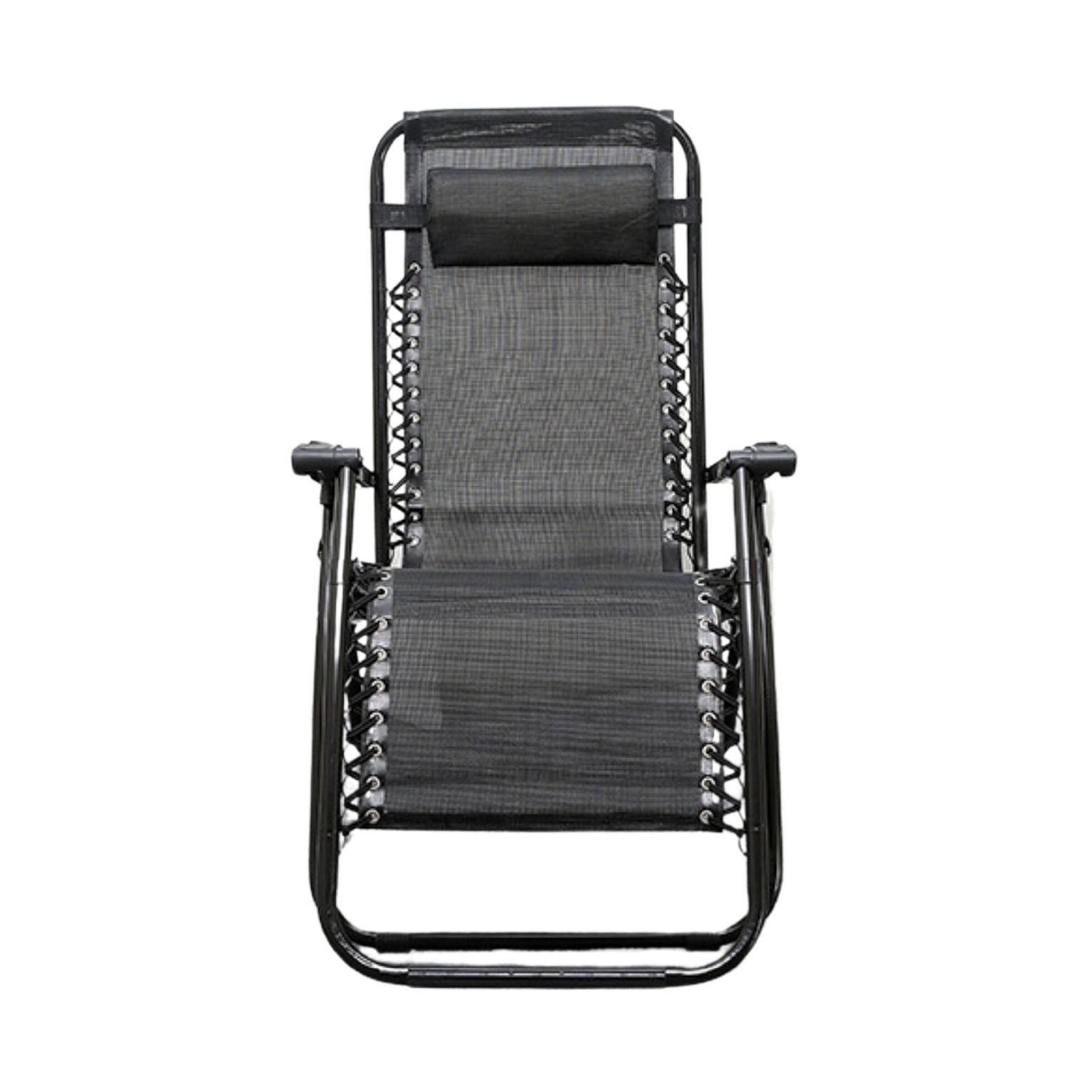 KILIROO Folding Reclining Camping Chair With Breathable Mesh (Black)