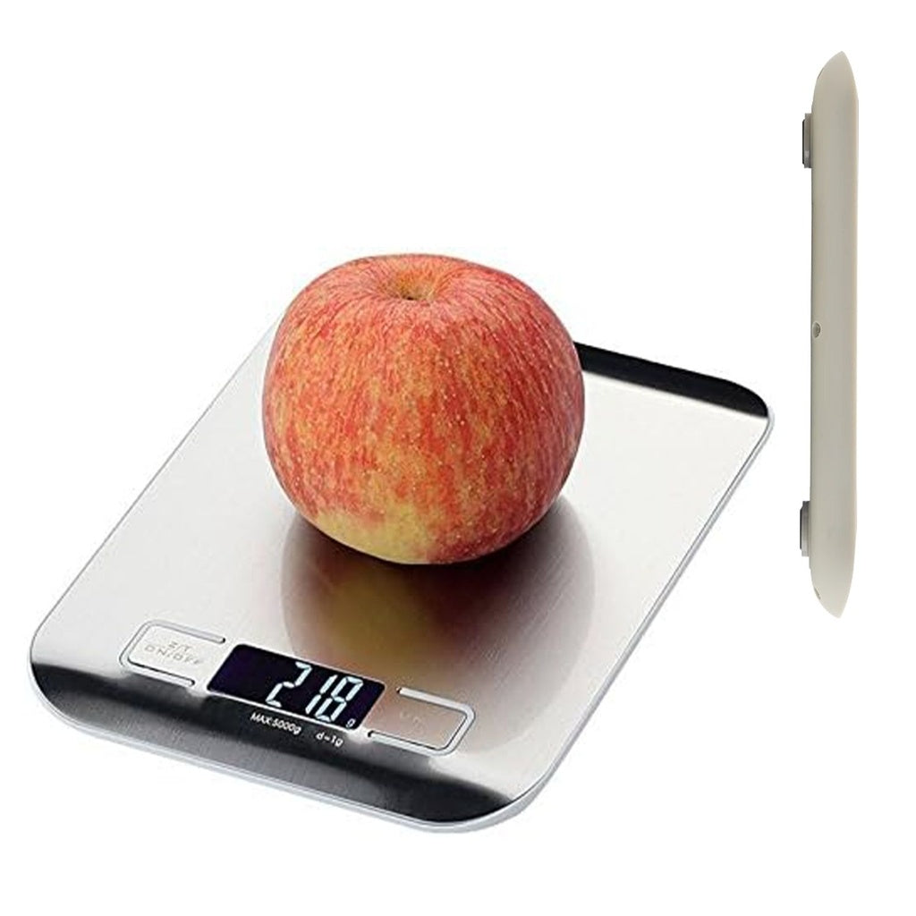 5kg 1g Digital Stainless Steel Kitchen Scale - Miraklass