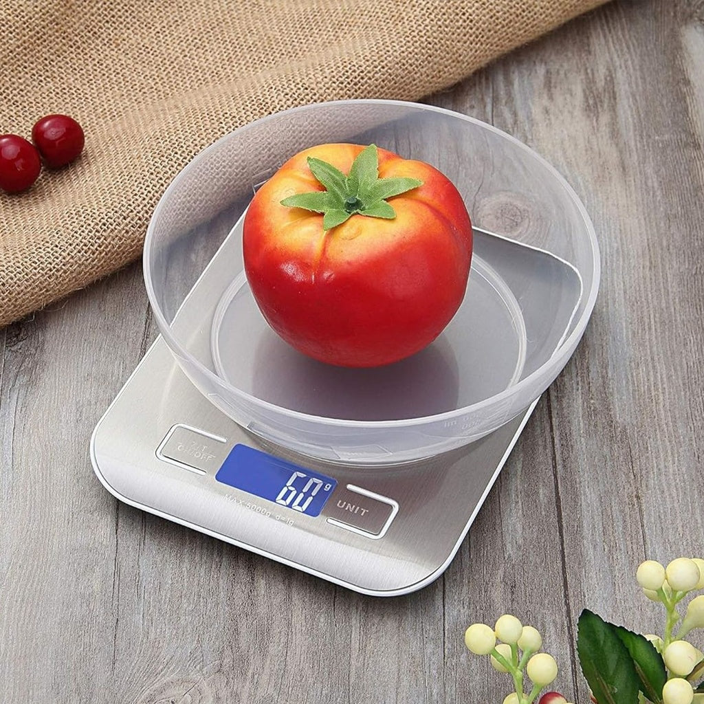 5kg 1g Digital Stainless Steel Kitchen Scale - Miraklass