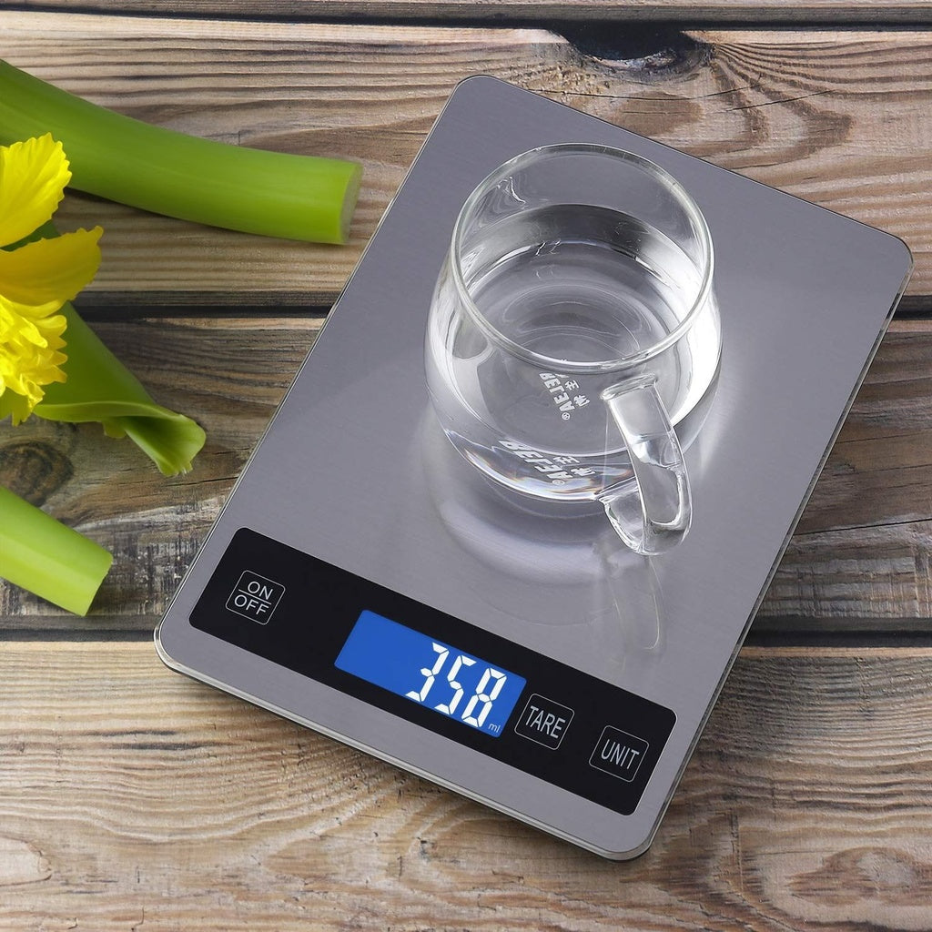 Stainless Steel Waterproof Digital Kitchen Scale 15kg – Miraklass