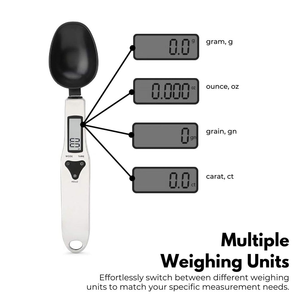 500g Digital LCD Measuring Spoon Kitchen Scale, Removable Head