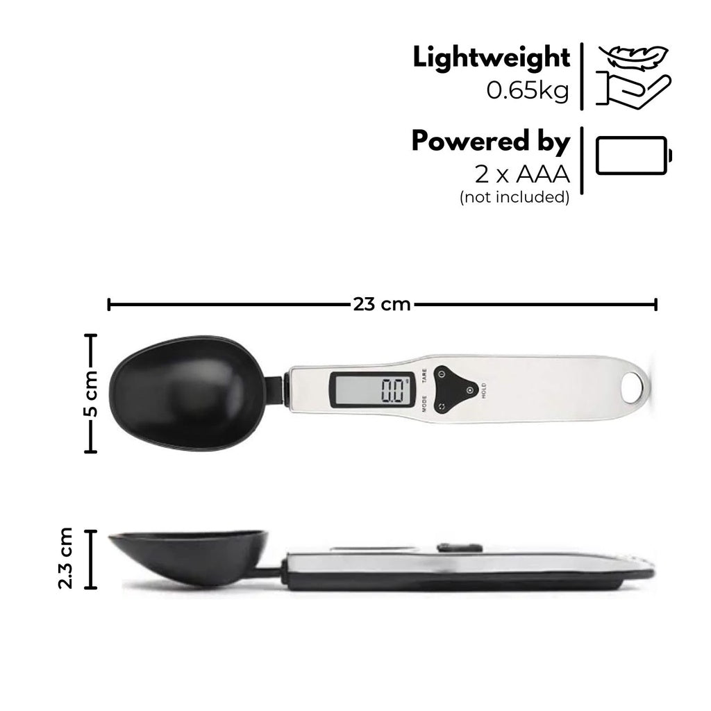 500g Digital LCD Measuring Spoon Kitchen Scale, Removable Head