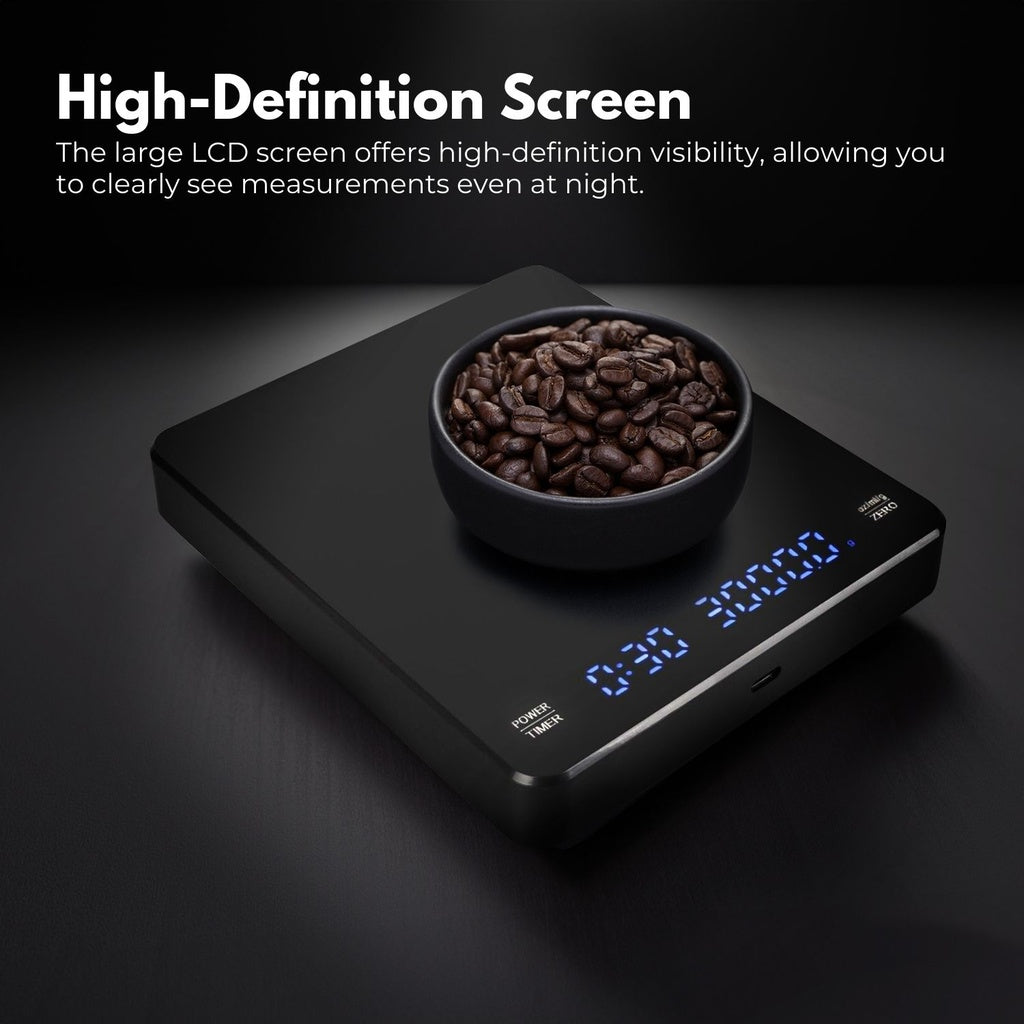 High-Precision 3kg Rechargeable Digital Coffee Scale, Miraklass