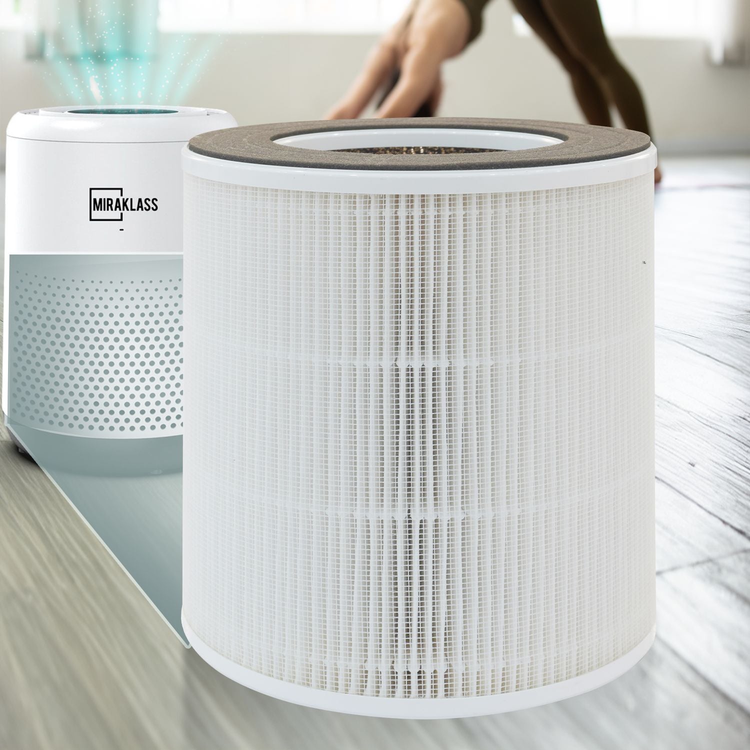 HEPA13 Carbon Air Purifier Filter, 3-Layer - MIRAKLASS