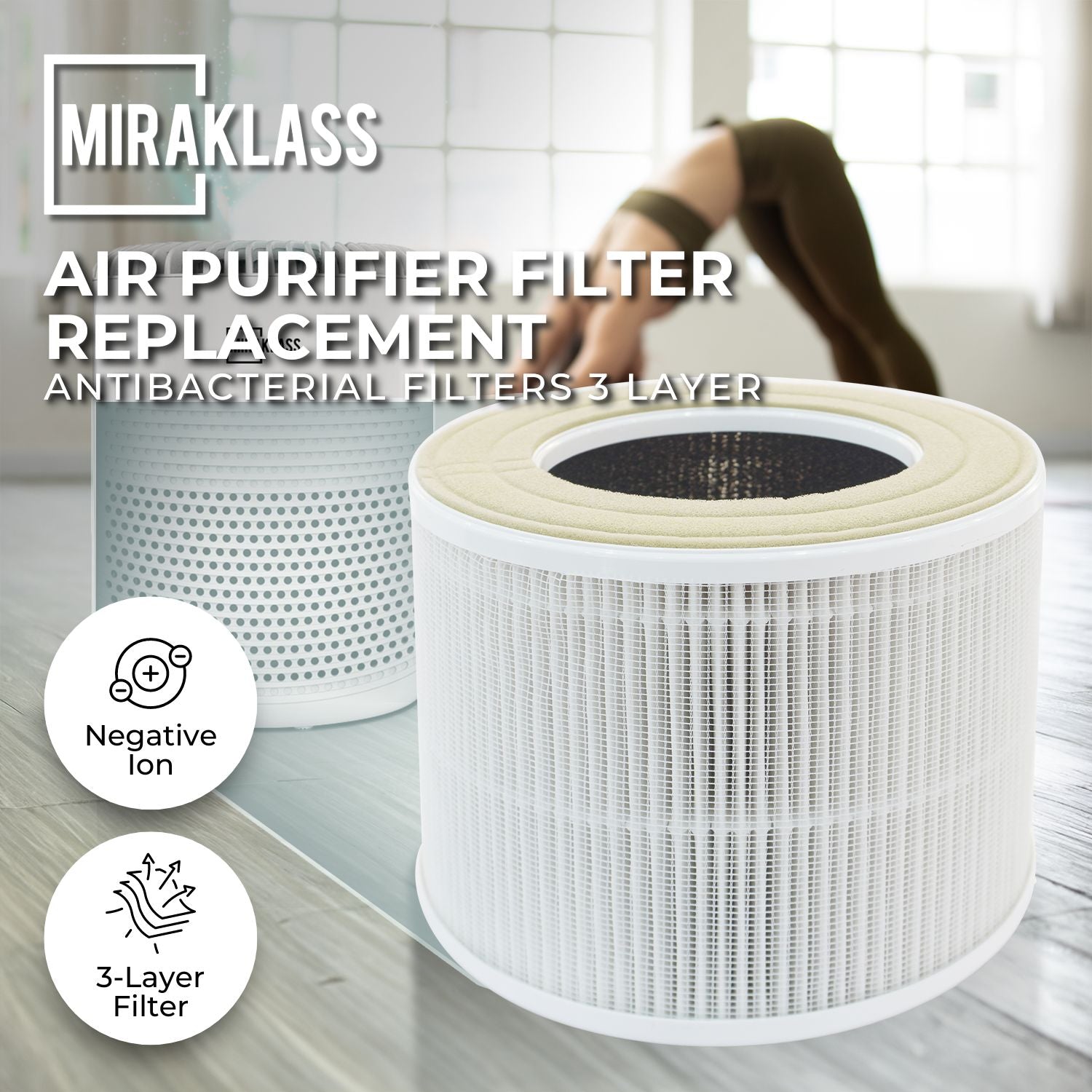 MIRAKLASS Air Purifier Filter For MK-KJ050C7-AWK