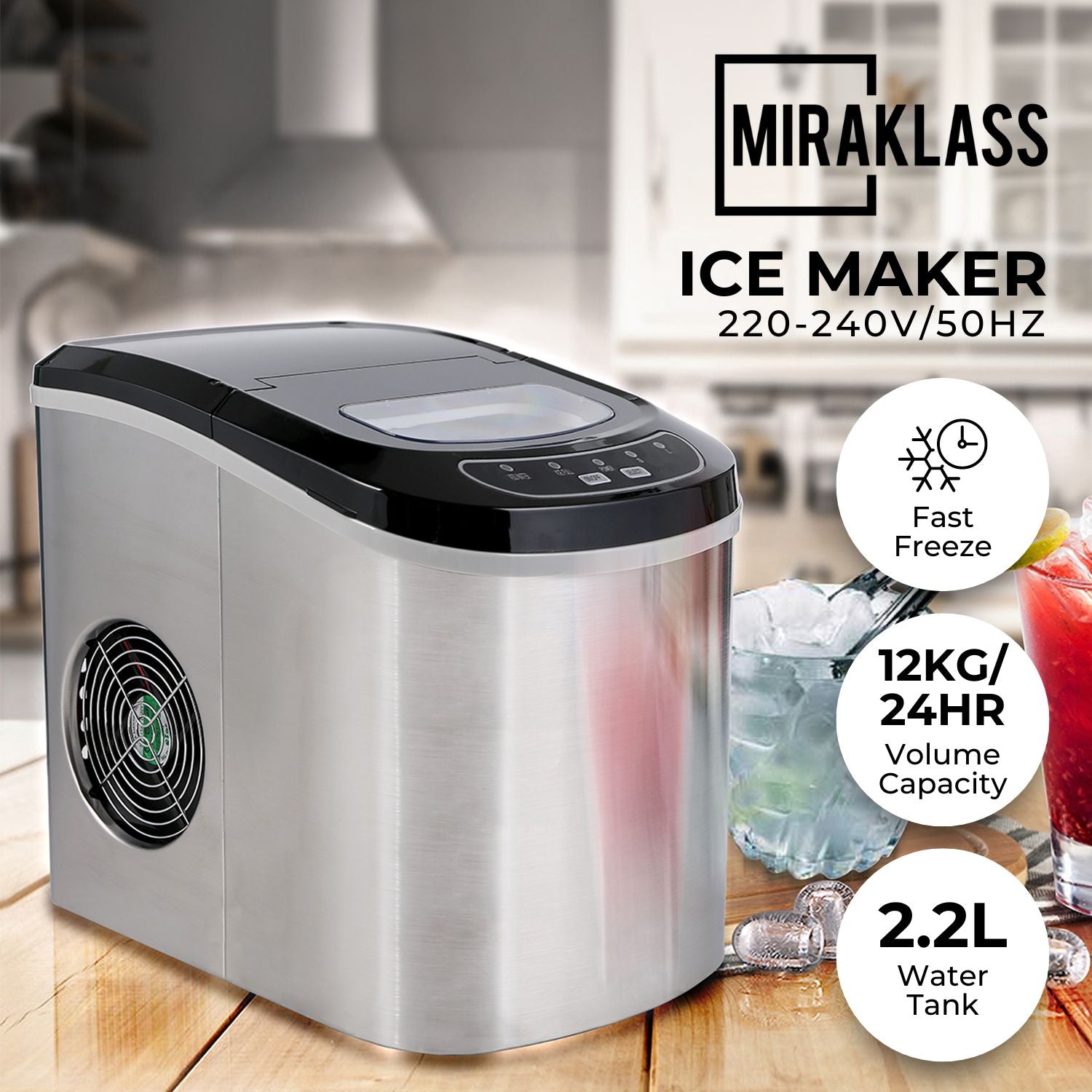 Swift 12kg Countertop Ice Maker, 2 Sizes – Miraklass