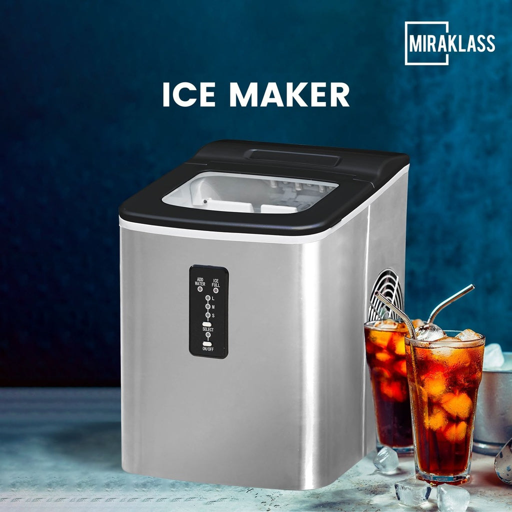 Swift Stainless Steel Ice Maker 2L, 12kg/Day - Miraklass