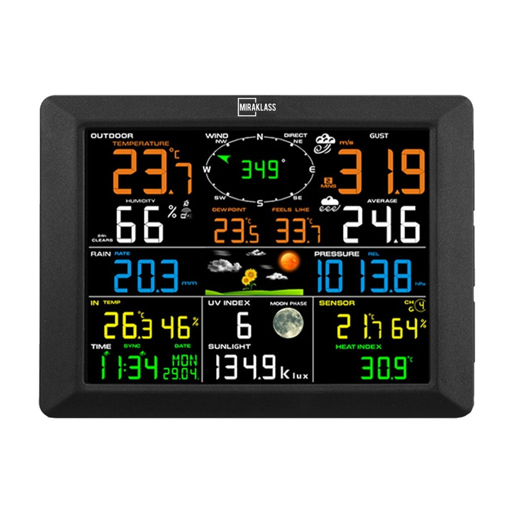 WiFi Weather Station with LCD Display & 7-in-1 Sensor